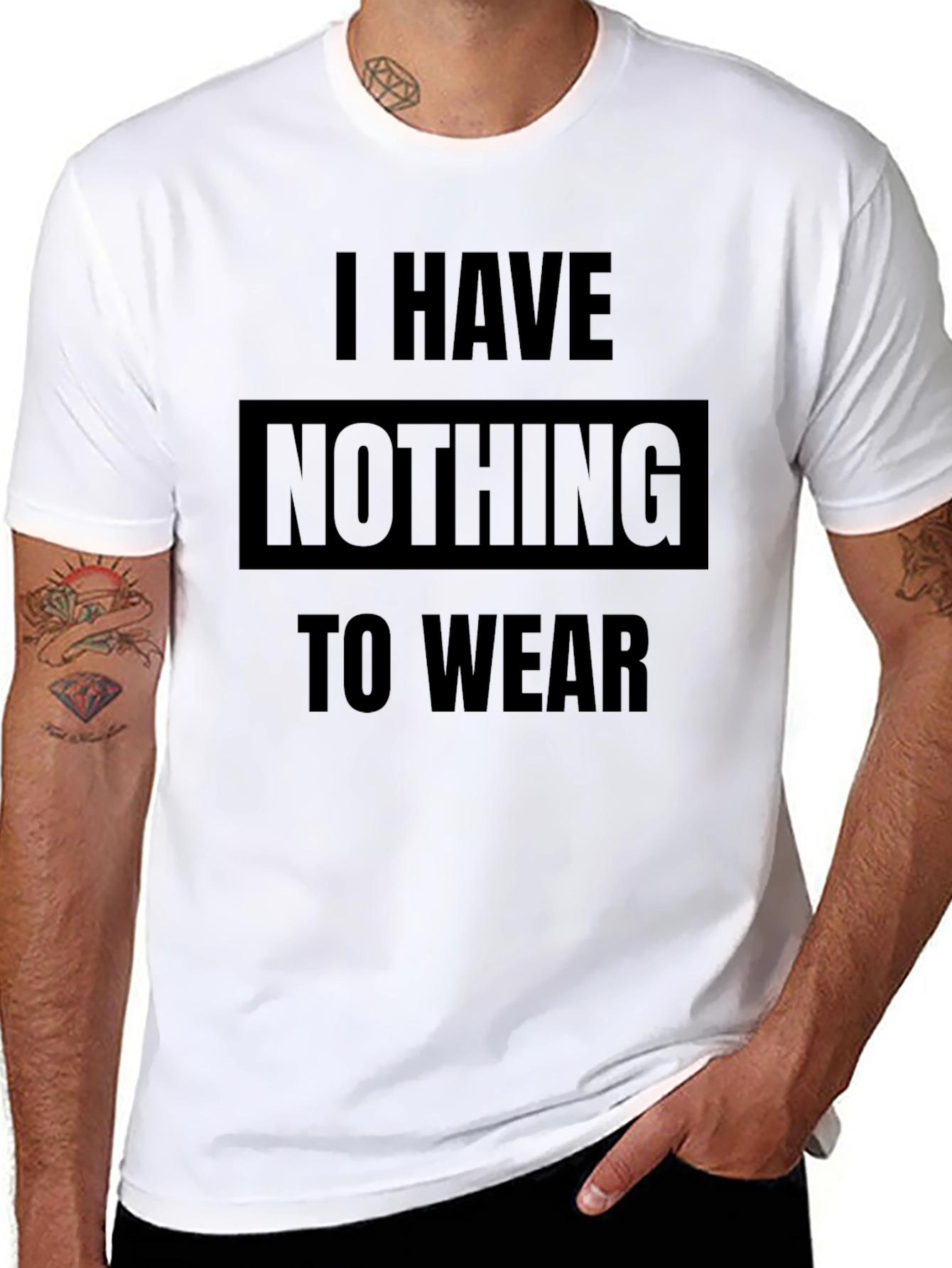 Funny I Have Nothing to Wear Black T-Shirt