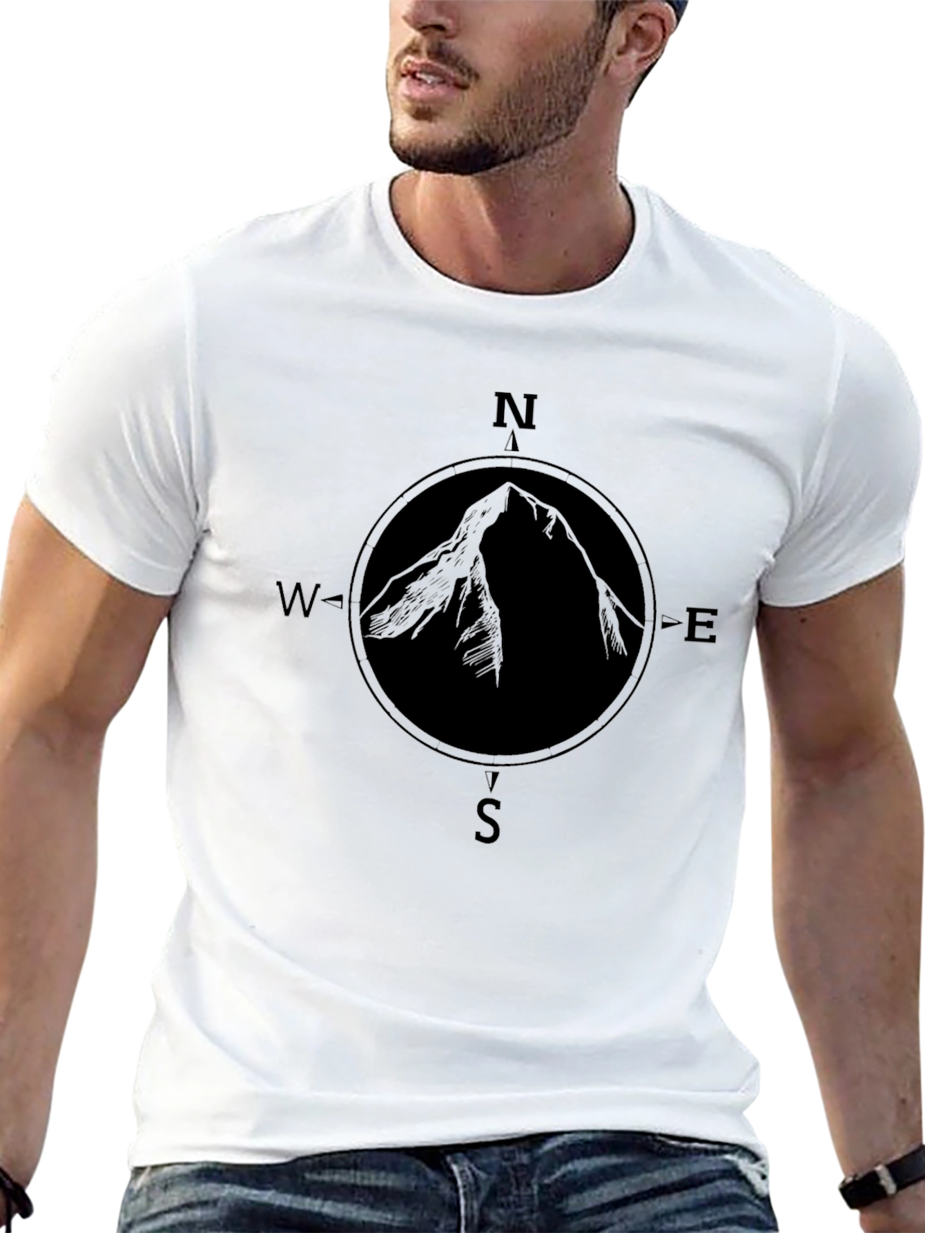 Mountain Compass Graphic Tee - Black
