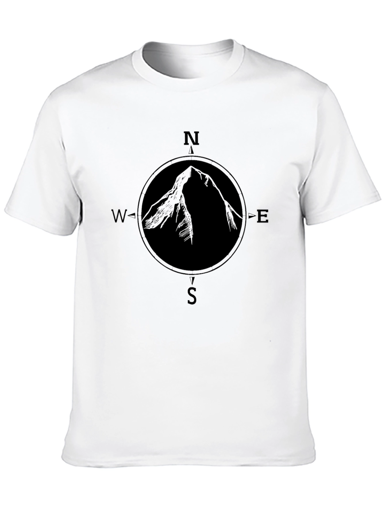 Mountain Compass Graphic Tee - Black