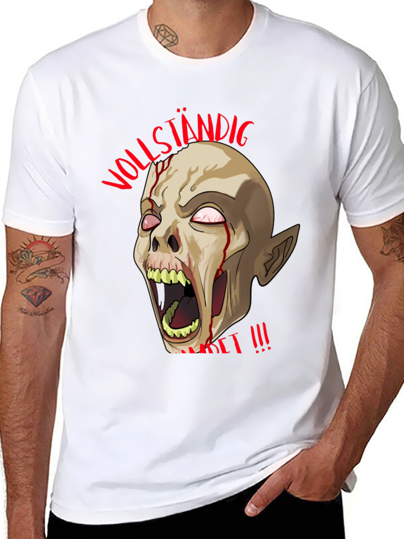 Zombie T-Shirt - Vollständig Zersetzt !!! Black Graphic Tee