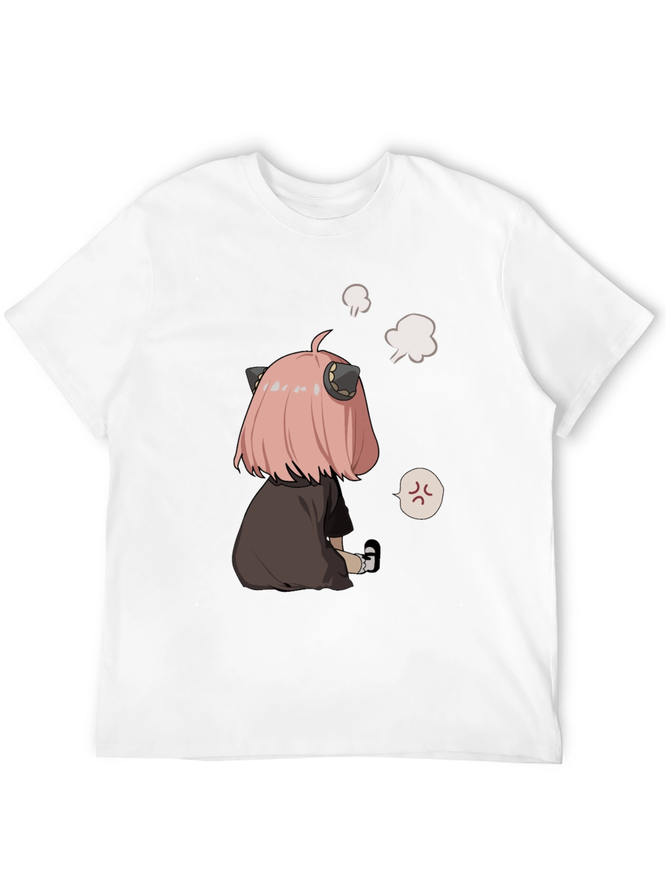Anime Character Graphic Print Black T-Shirt