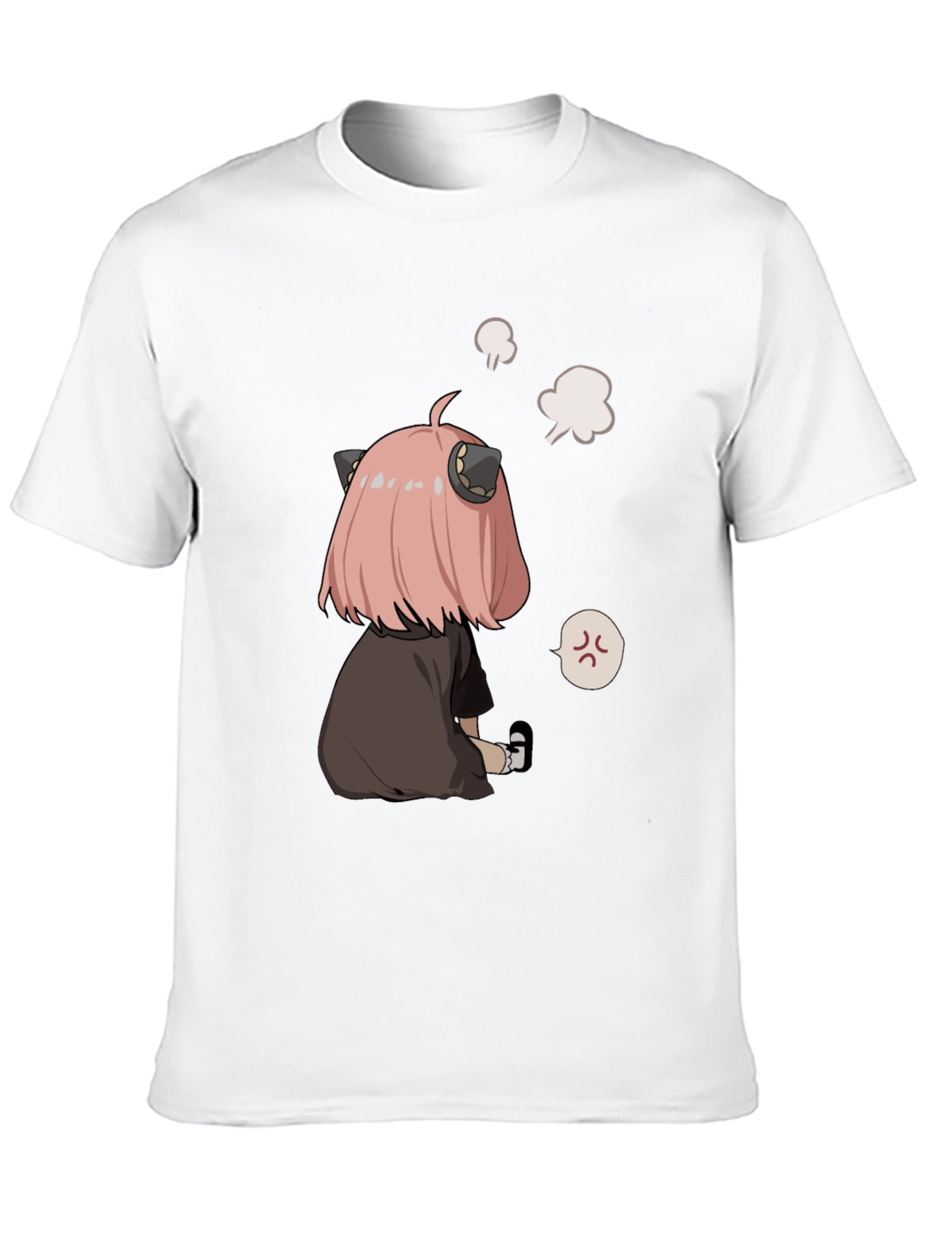 Anime Character Graphic Print Black T-Shirt