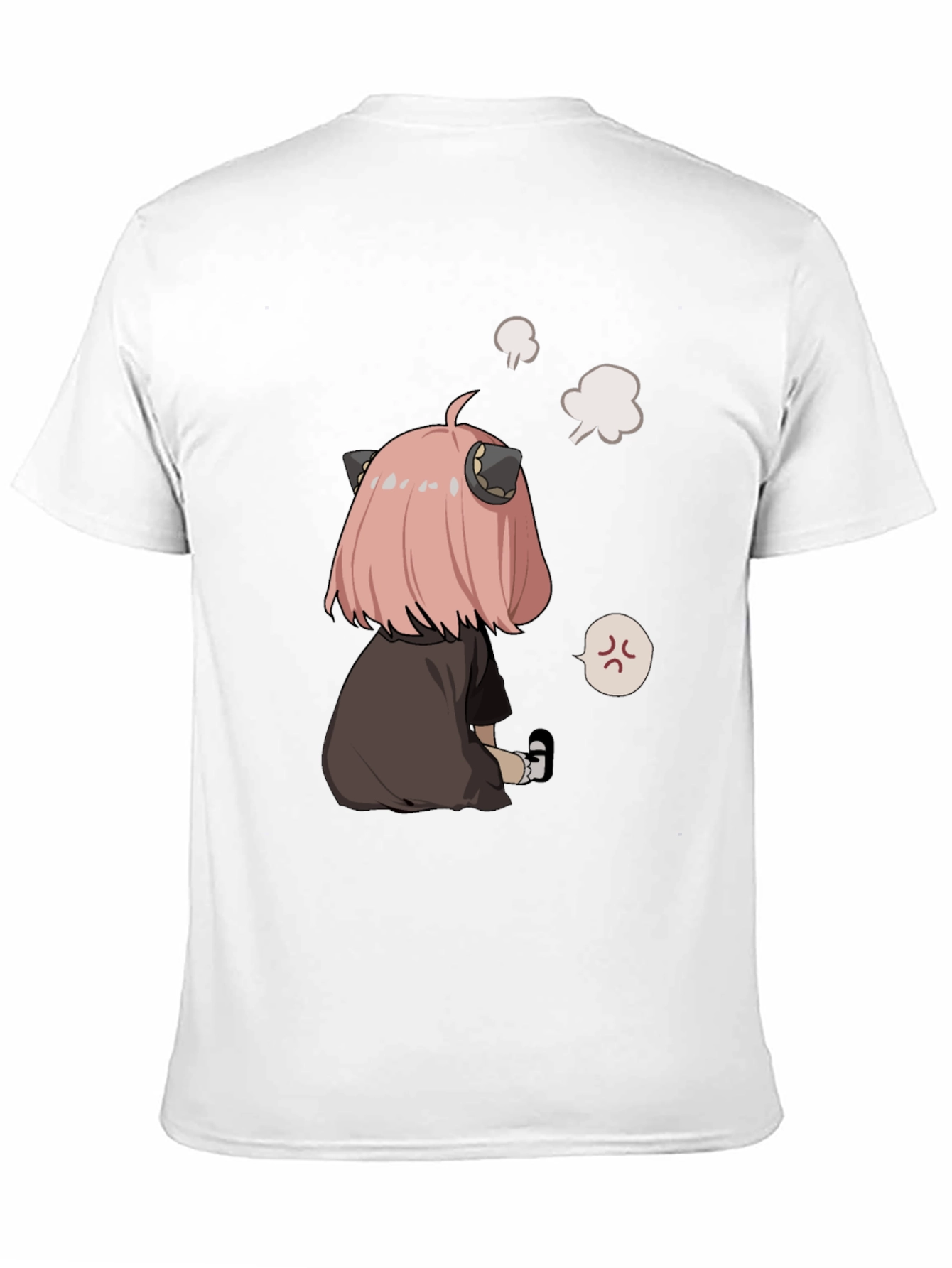 Anime Character Graphic Print Black T-Shirt