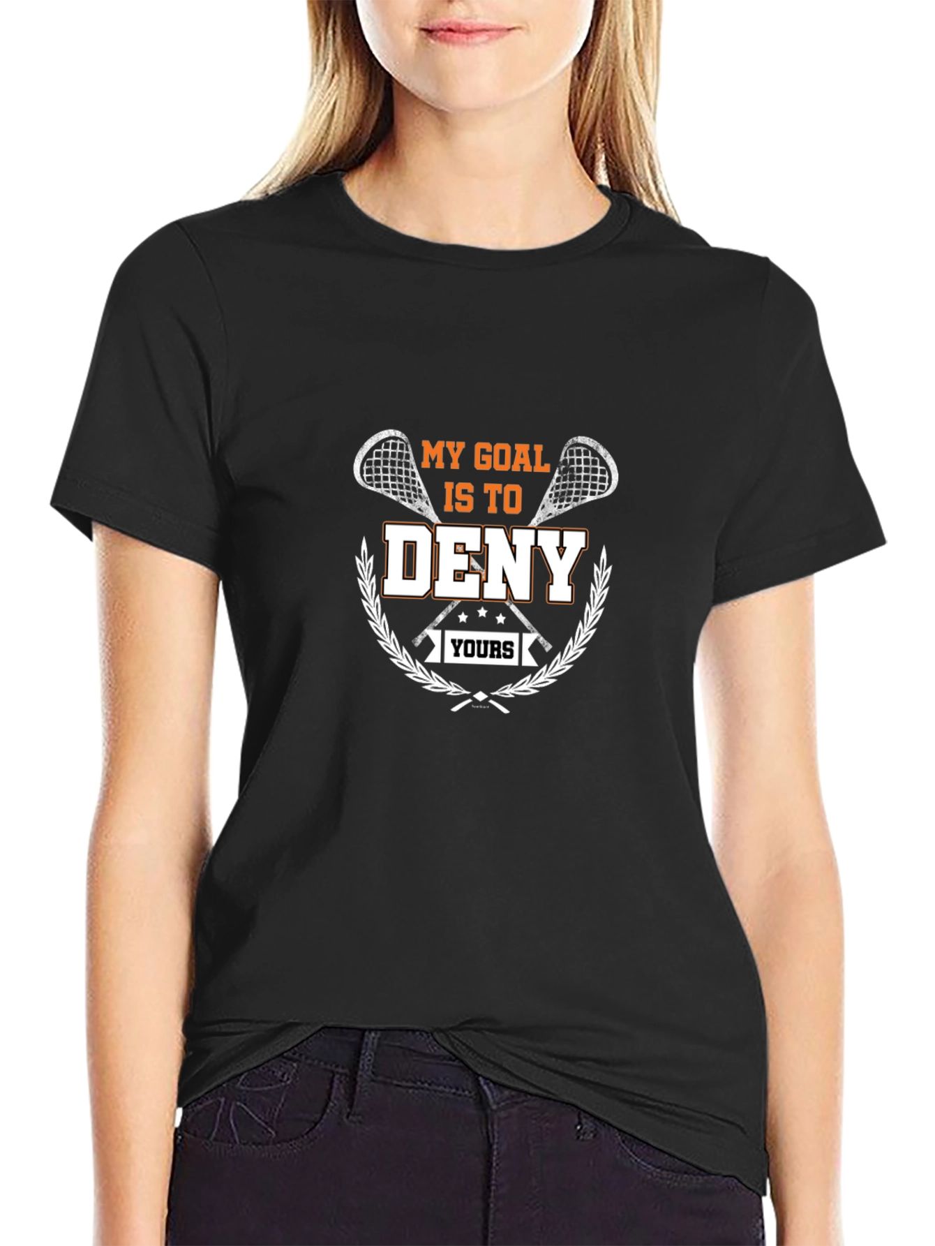 Lacrosse My Goal Is to Deny Yours T-Shirt
