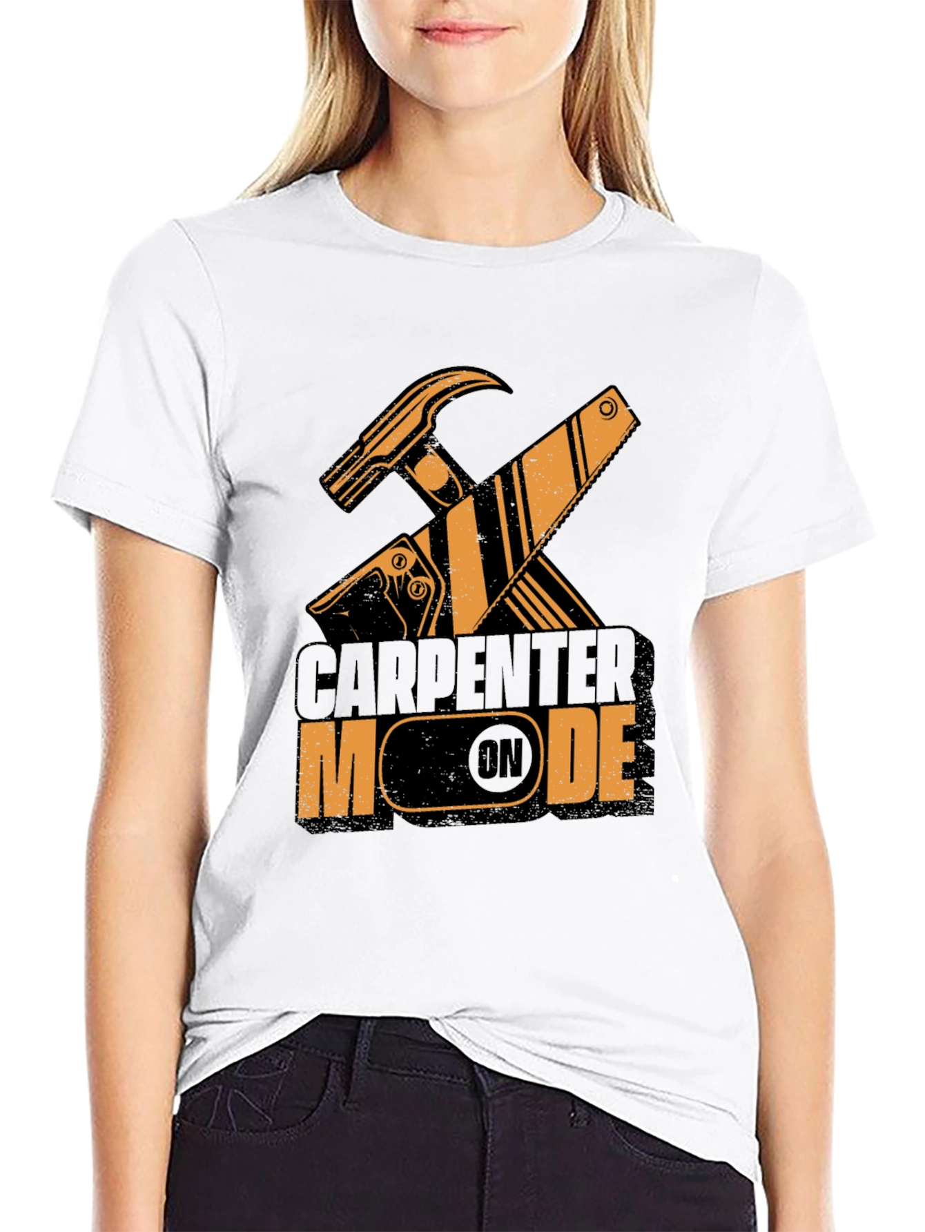 Carpenter Mode On - Black T-Shirt