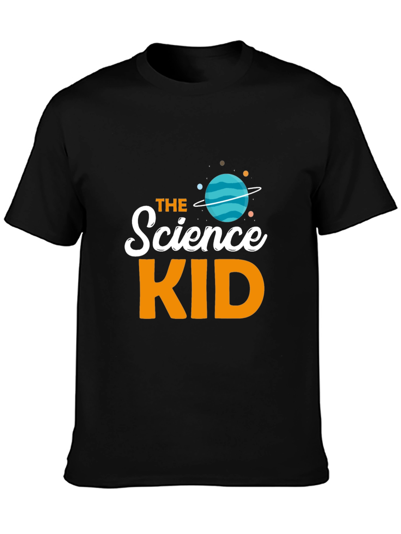 Science Kid T-Shirt - Black Planet Graphic