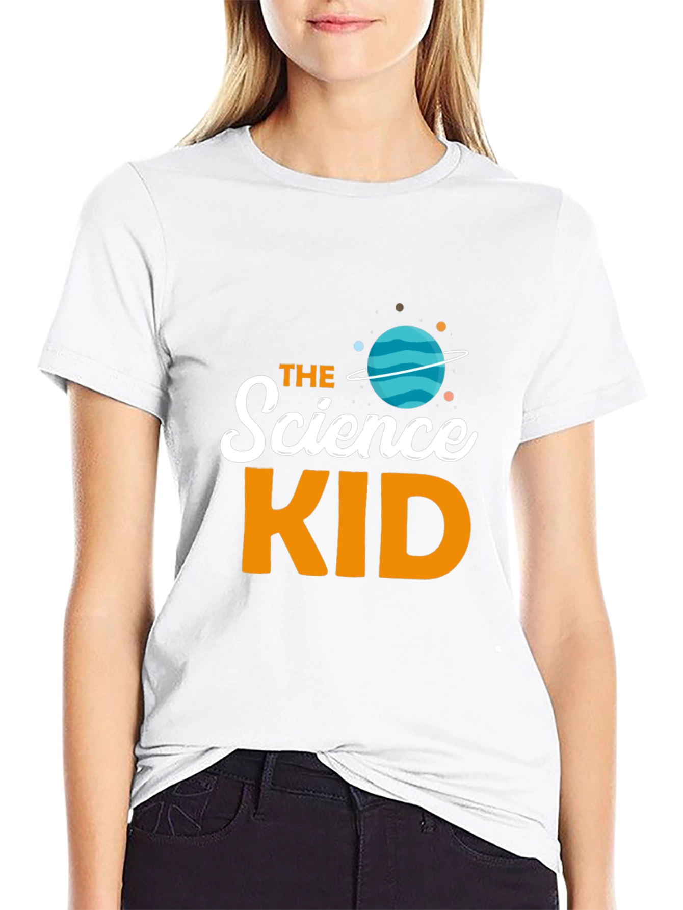 Science Kid T-Shirt - Black Planet Graphic