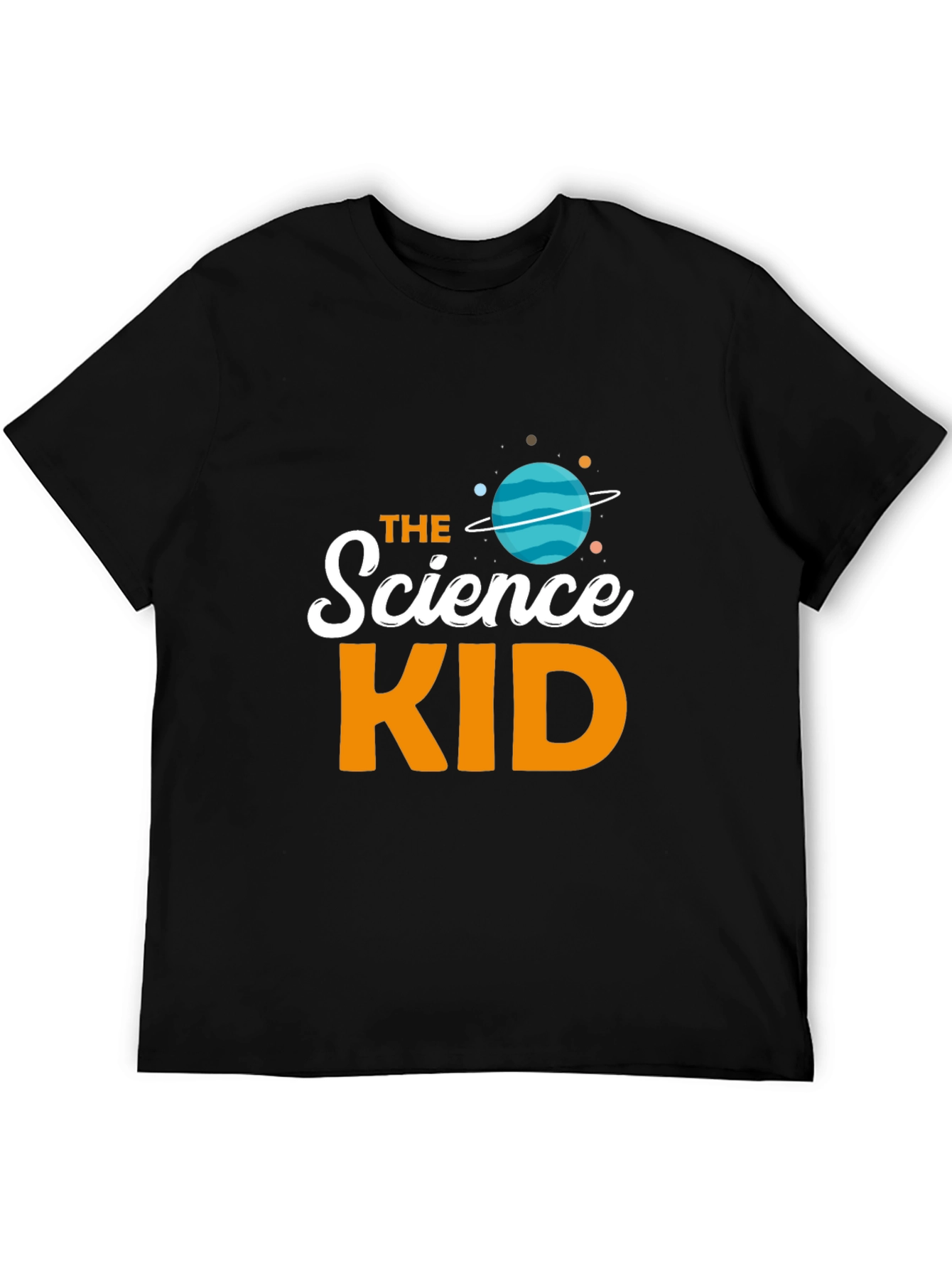 Science Kid T-Shirt - Black Planet Graphic