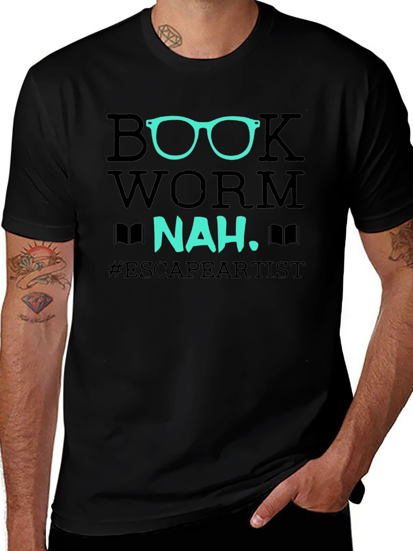 Book Worm Nah Escape Artist T-Shirt