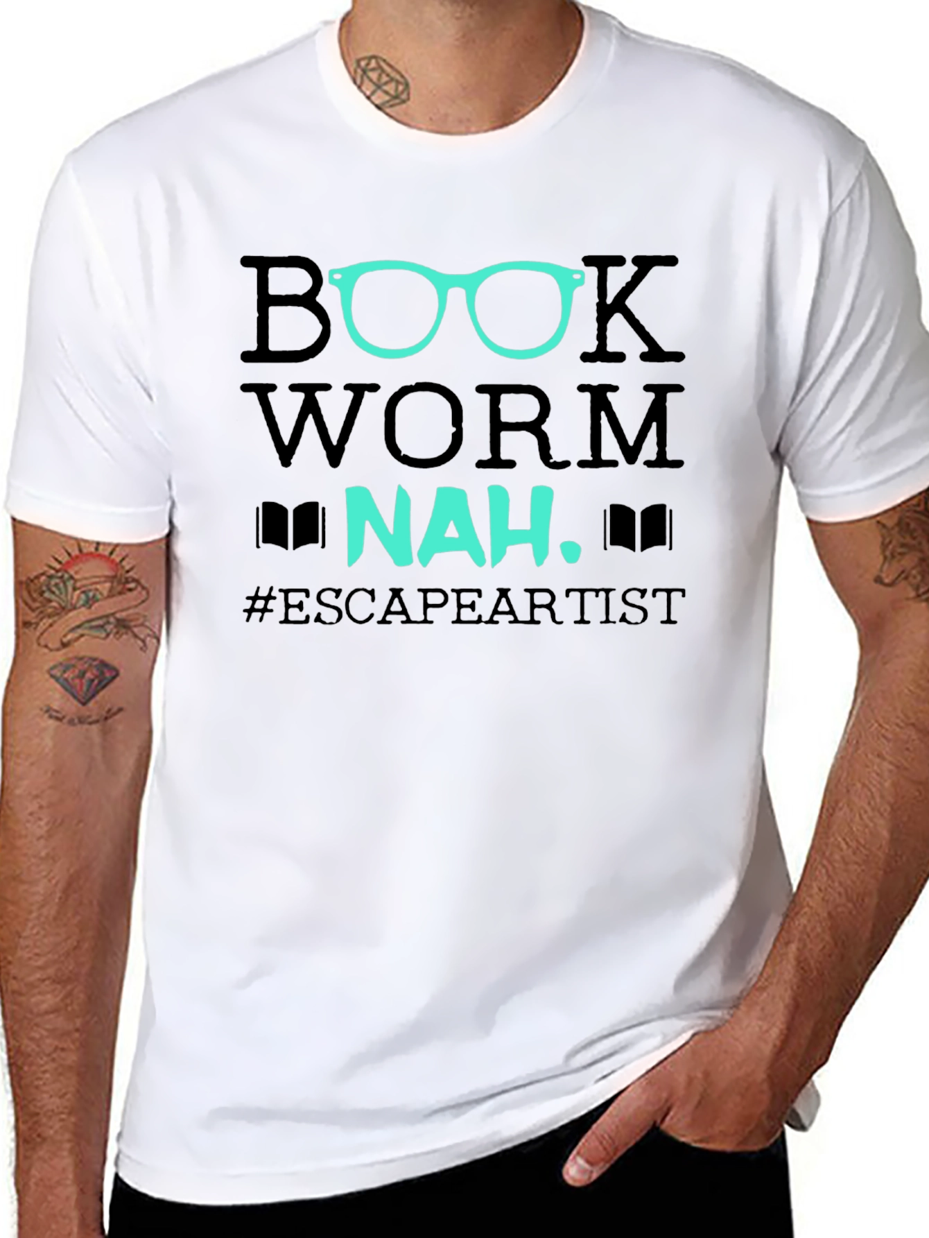 Book Worm Nah Escape Artist T-Shirt