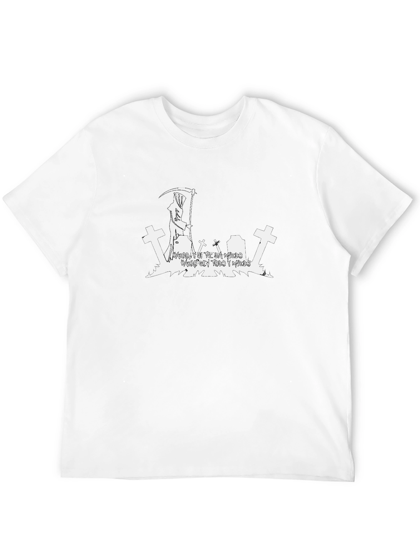 Grim Reaper T-Shirt Cemetery Graphic Tee