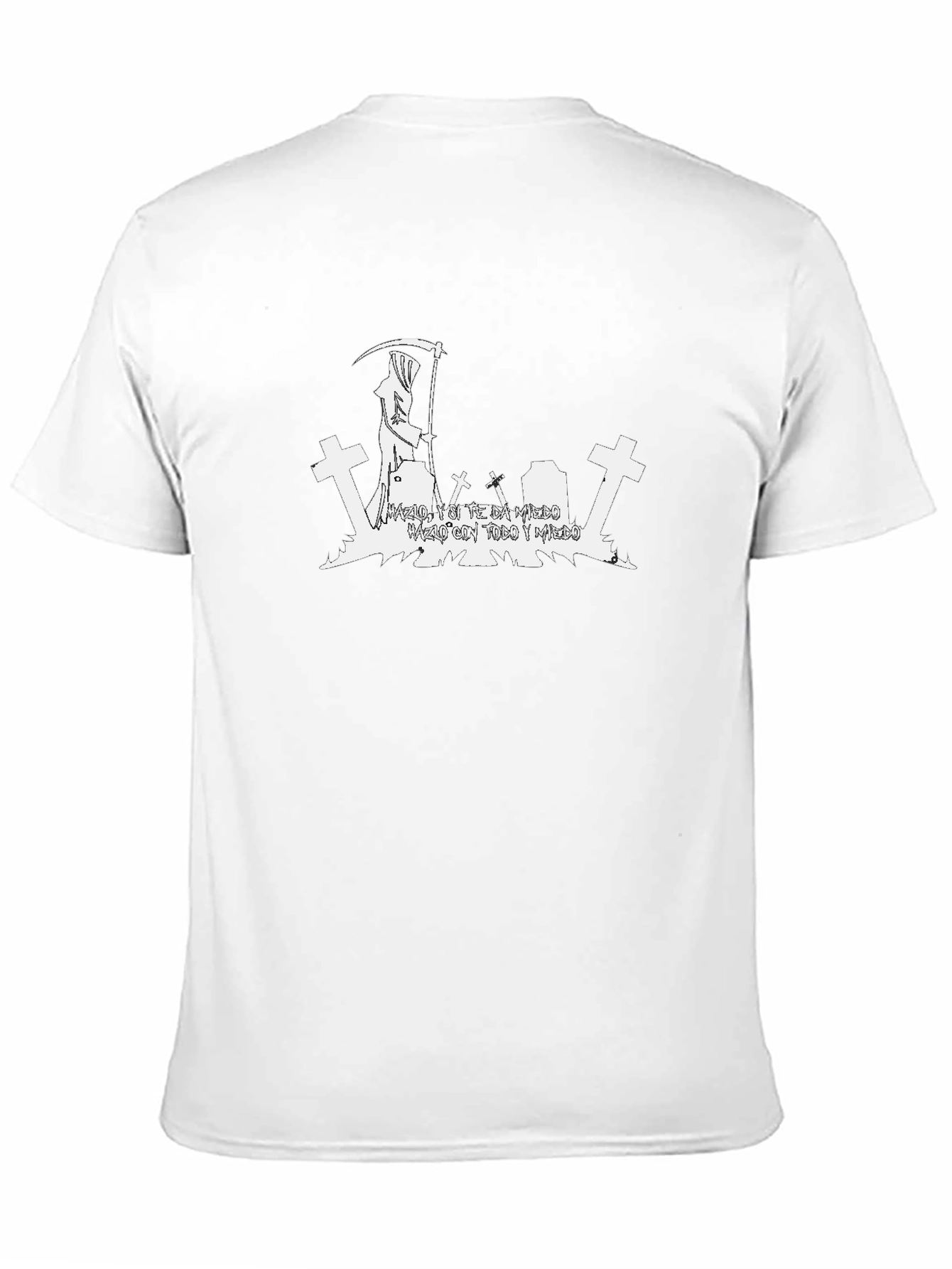 Grim Reaper T-Shirt Cemetery Graphic Tee
