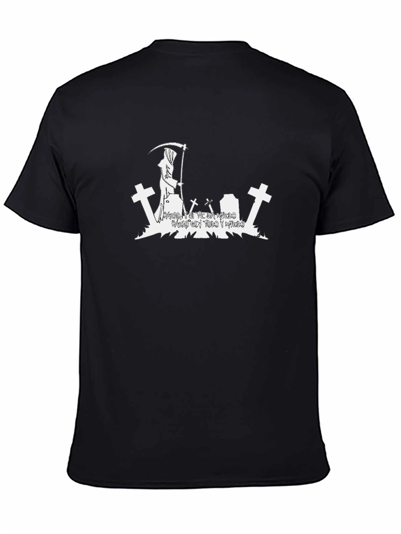 Grim Reaper T-Shirt Cemetery Graphic Tee