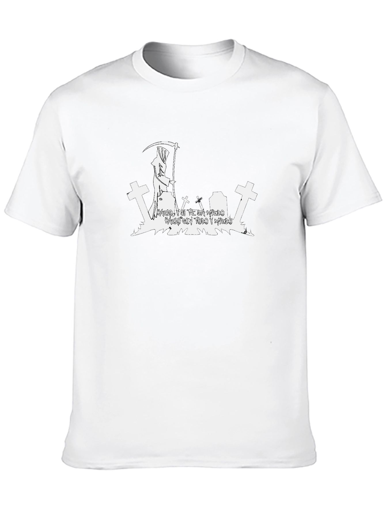 Grim Reaper T-Shirt Cemetery Graphic Tee