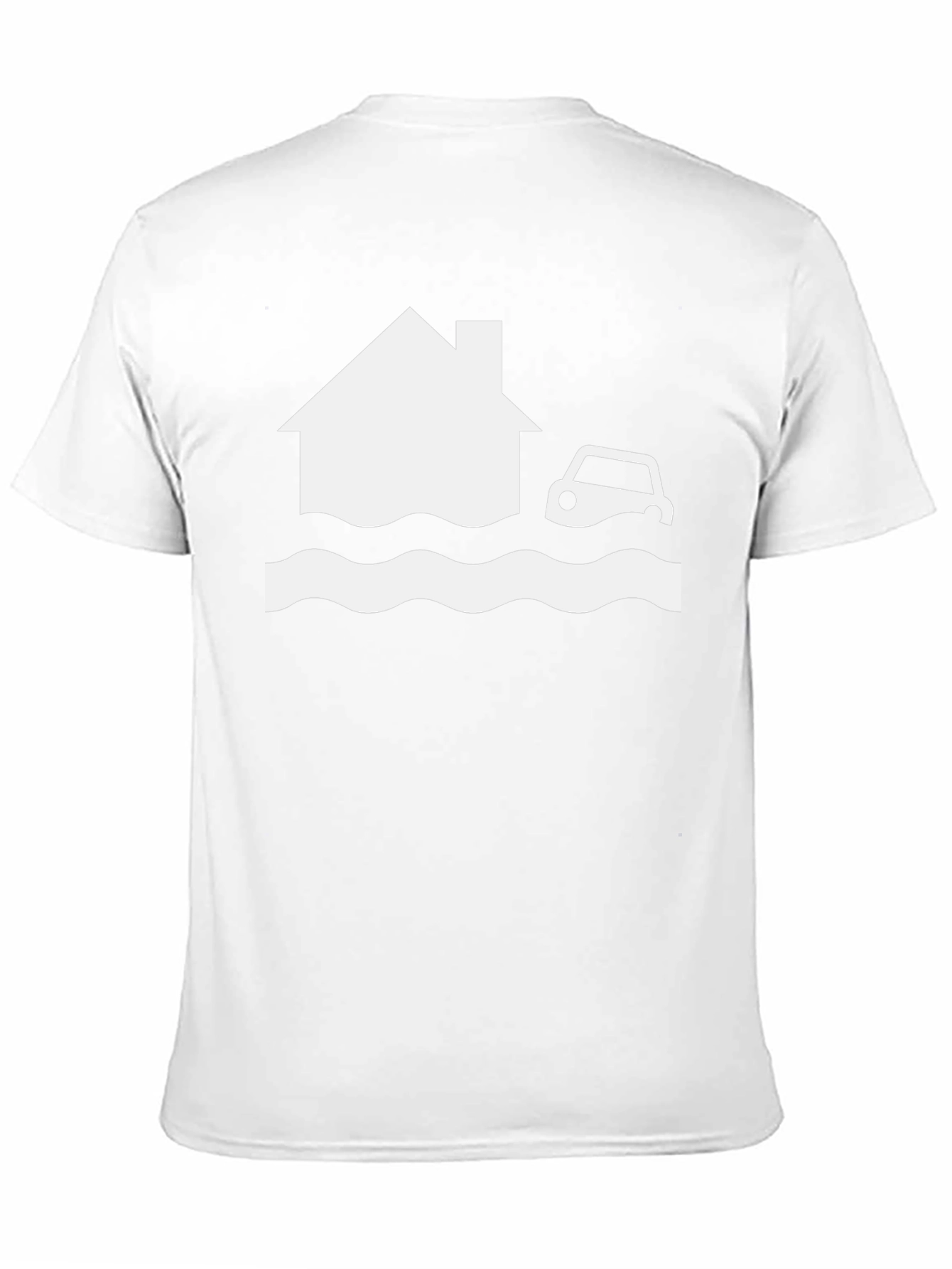 Flooded House & Car Graphic Tee - Unisex