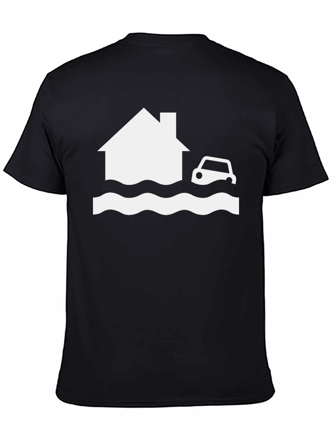 Flooded House & Car Graphic Tee - Unisex