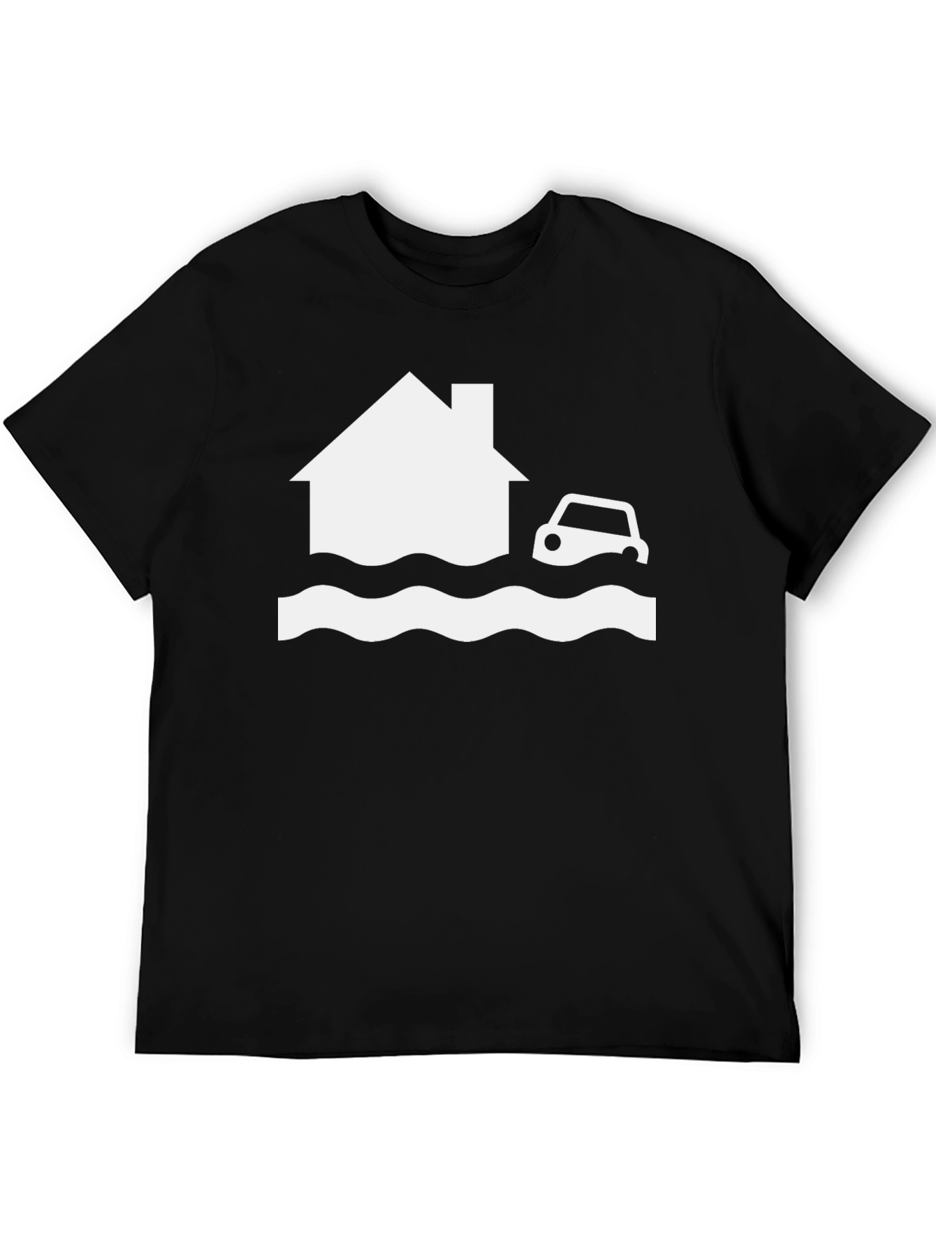 Flooded House & Car Graphic Tee - Unisex