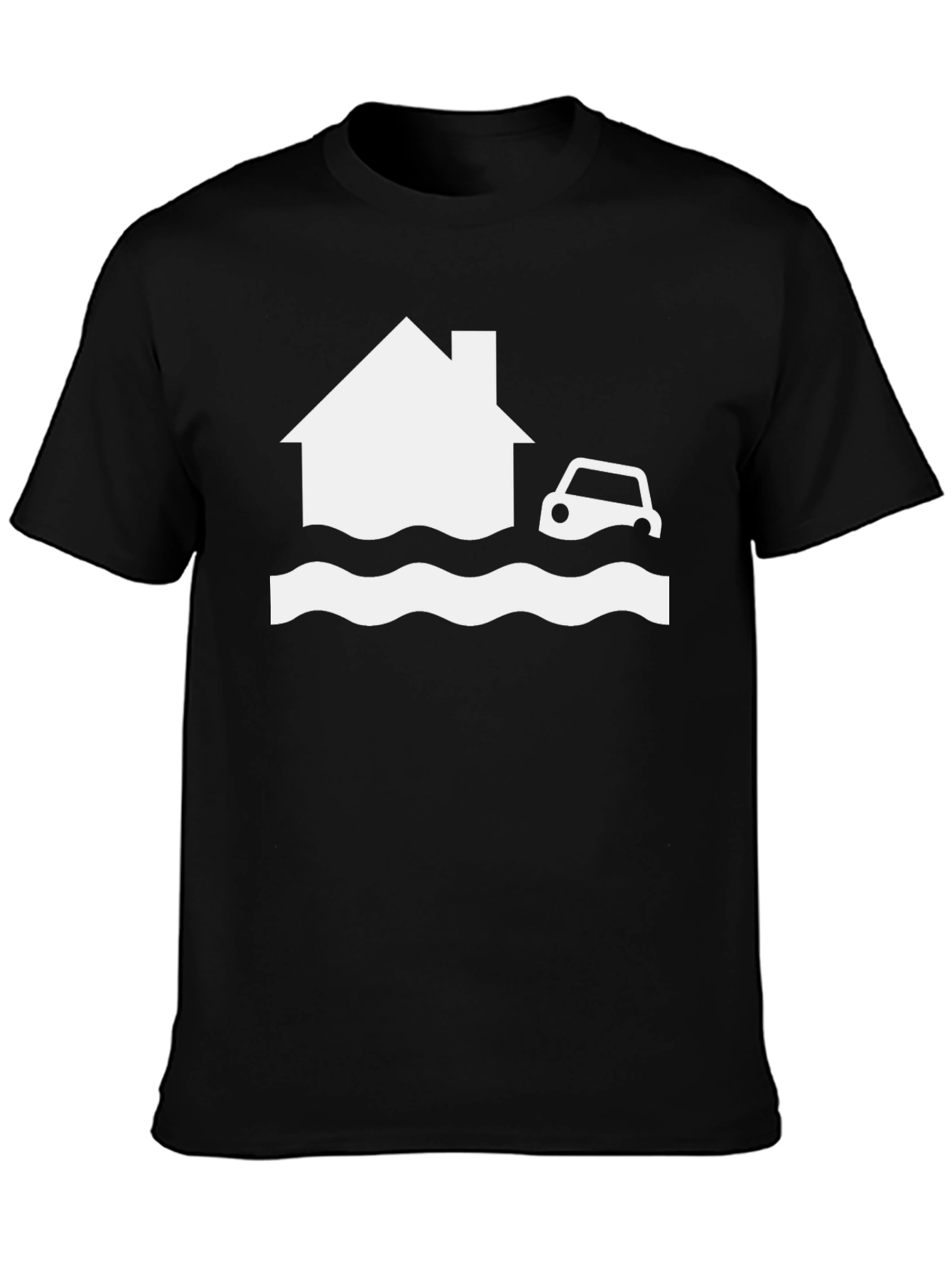 Flooded House & Car Graphic Tee - Unisex