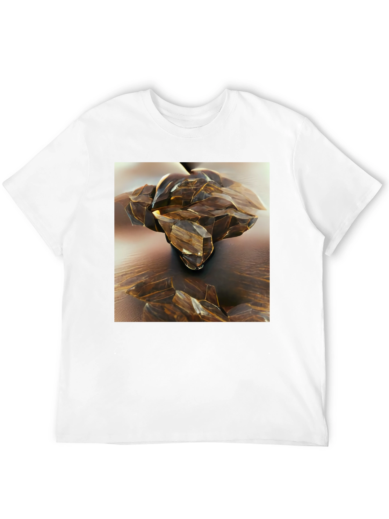 Abstract Crystal Design Black T-Shirt