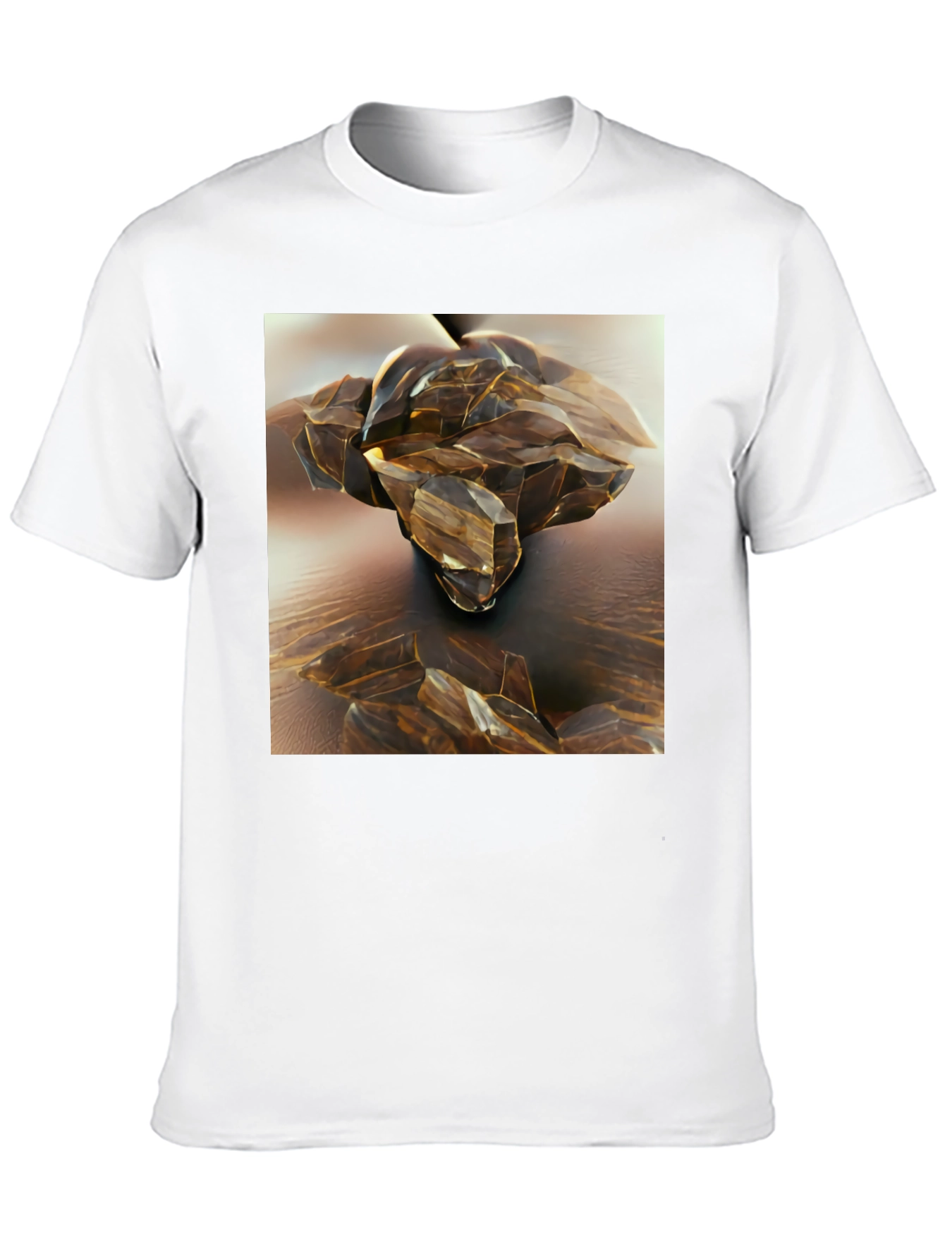 Abstract Crystal Design Black T-Shirt