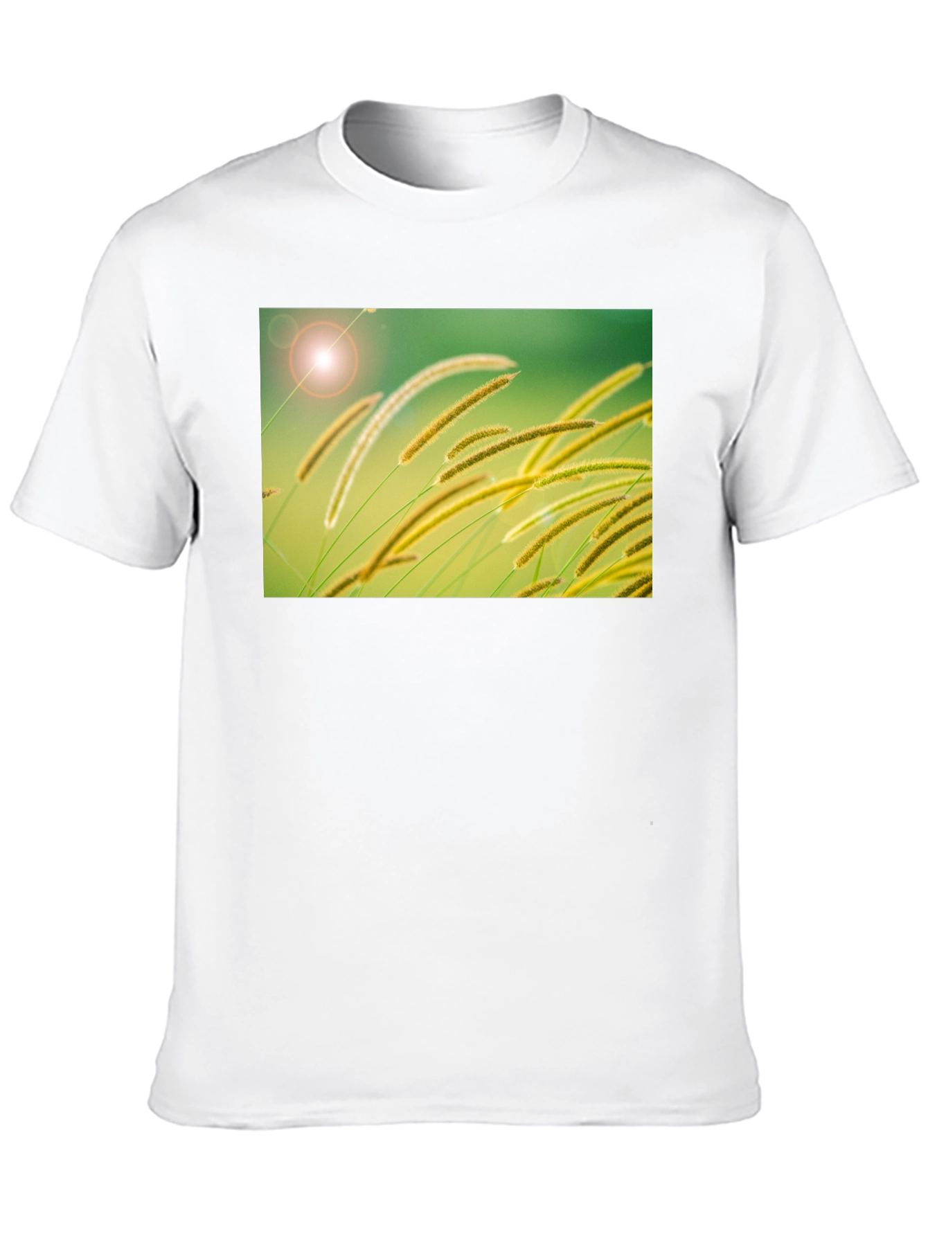 Nature-Inspired Black Cotton T-Shirt