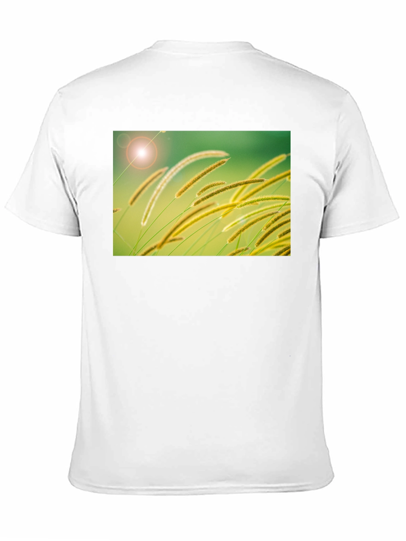 Nature-Inspired Black Cotton T-Shirt