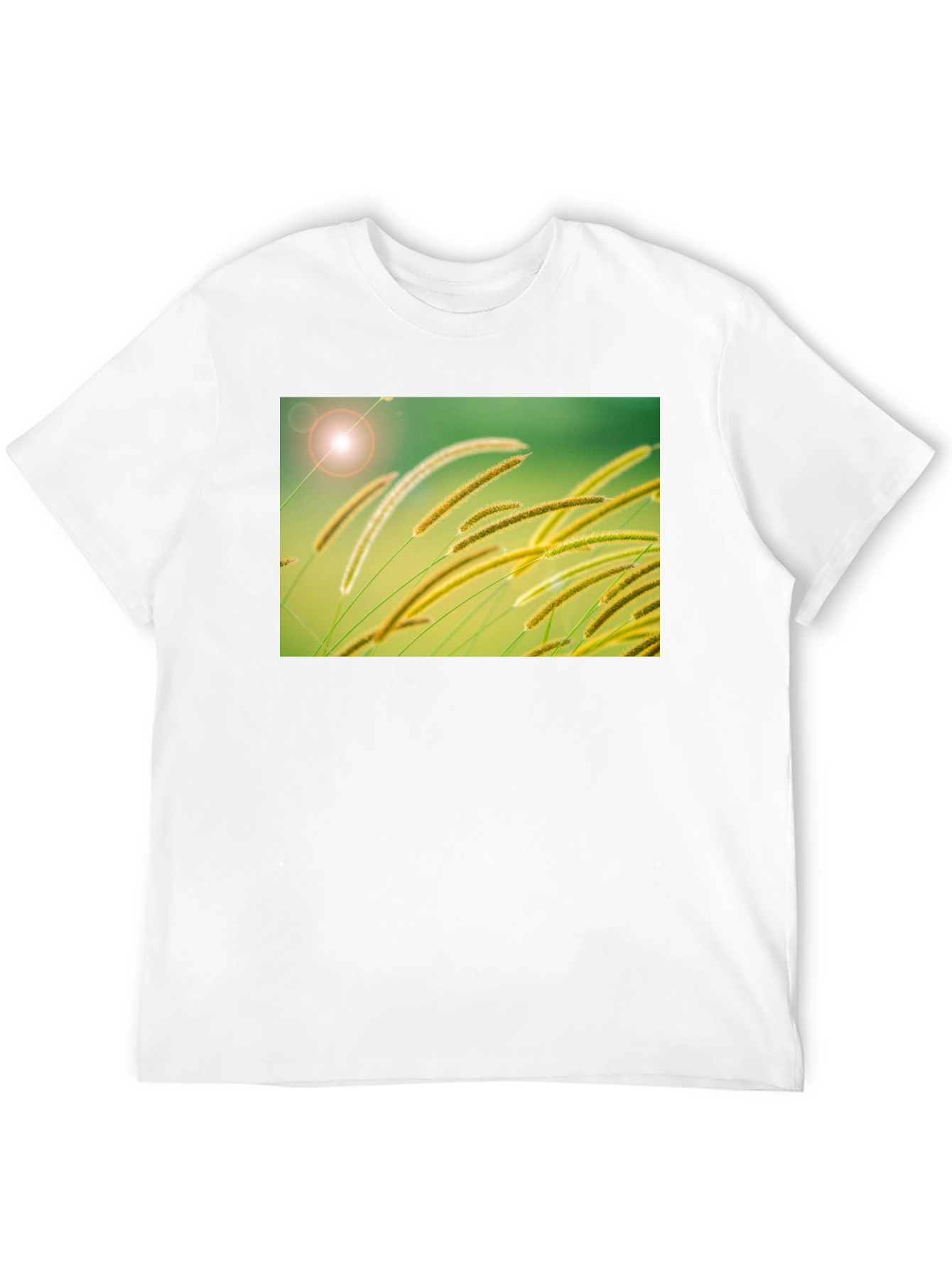 Nature-Inspired Black Cotton T-Shirt