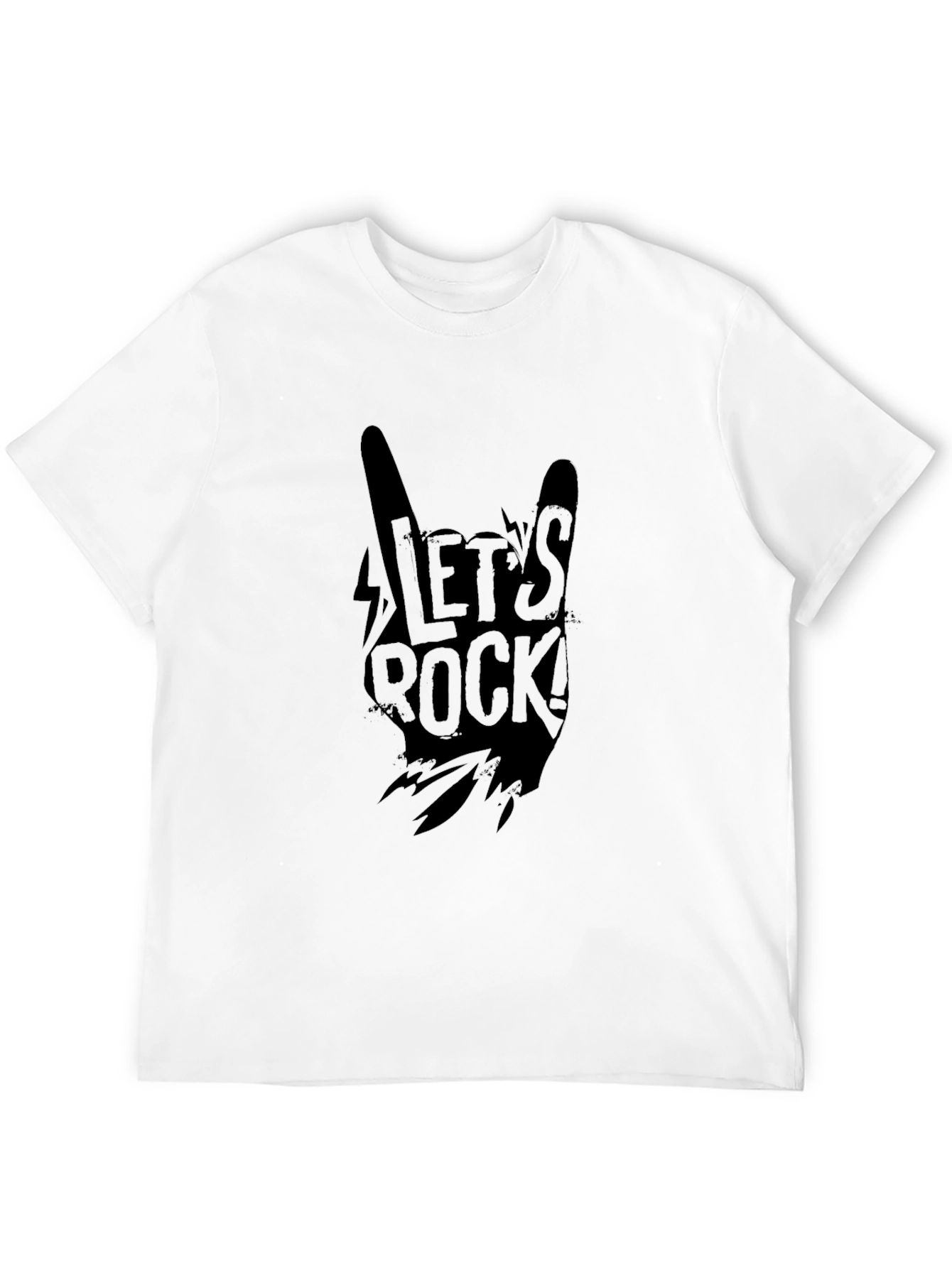 Lets Rock Graphic T-Shirt - Black