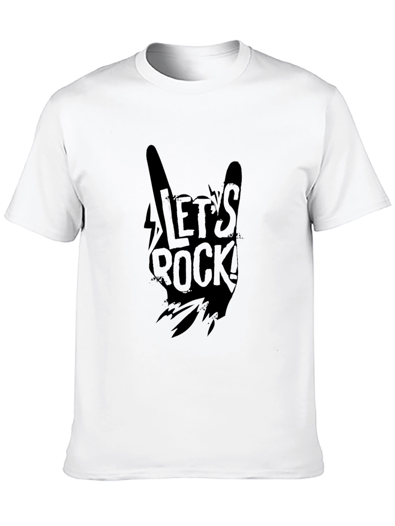 Lets Rock Graphic T-Shirt - Black