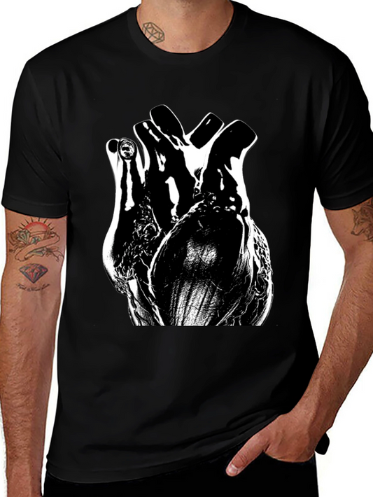 Anatomical Heart Black Graphic Tee