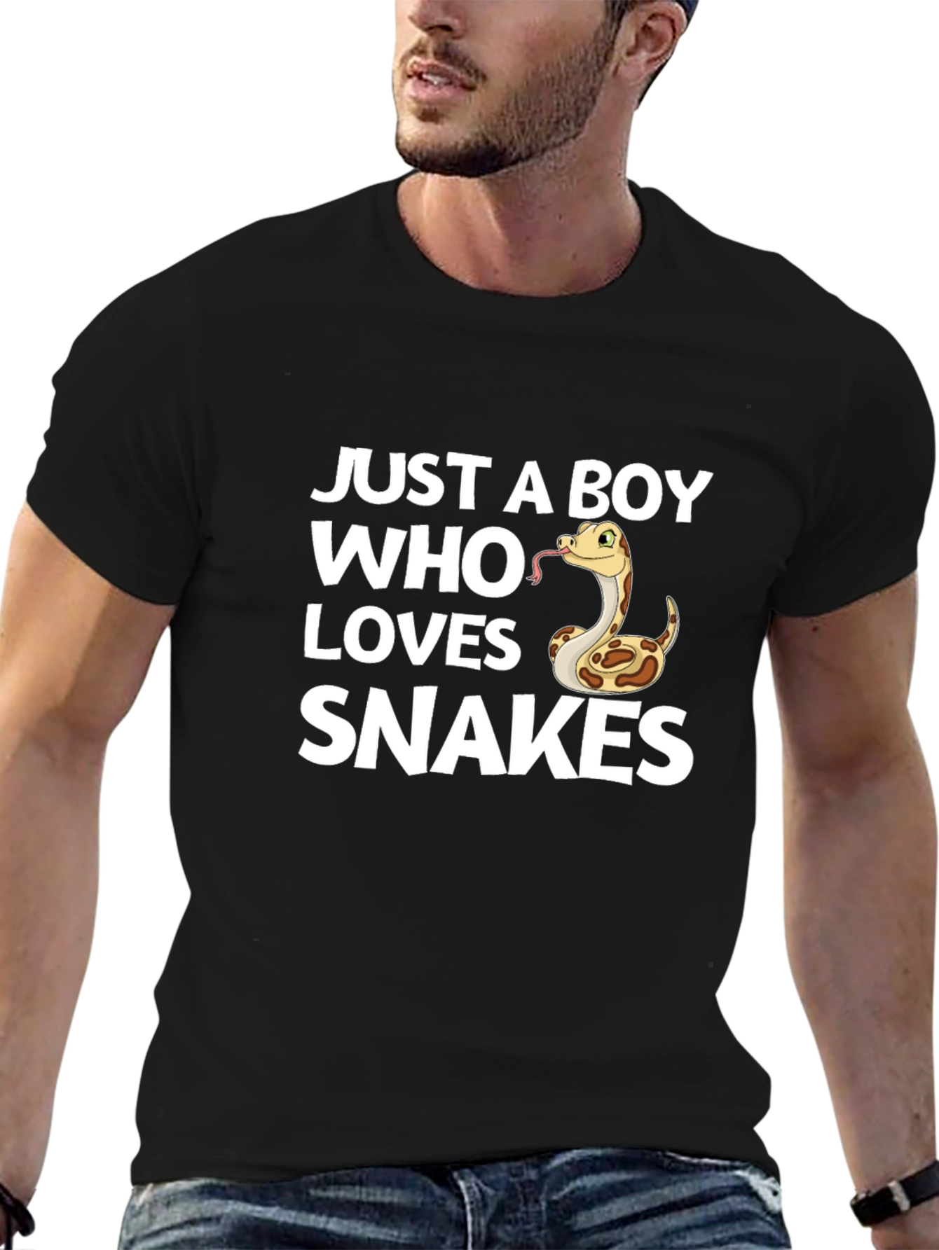 Boy Who Loves Snakes Graphic T-Shirt