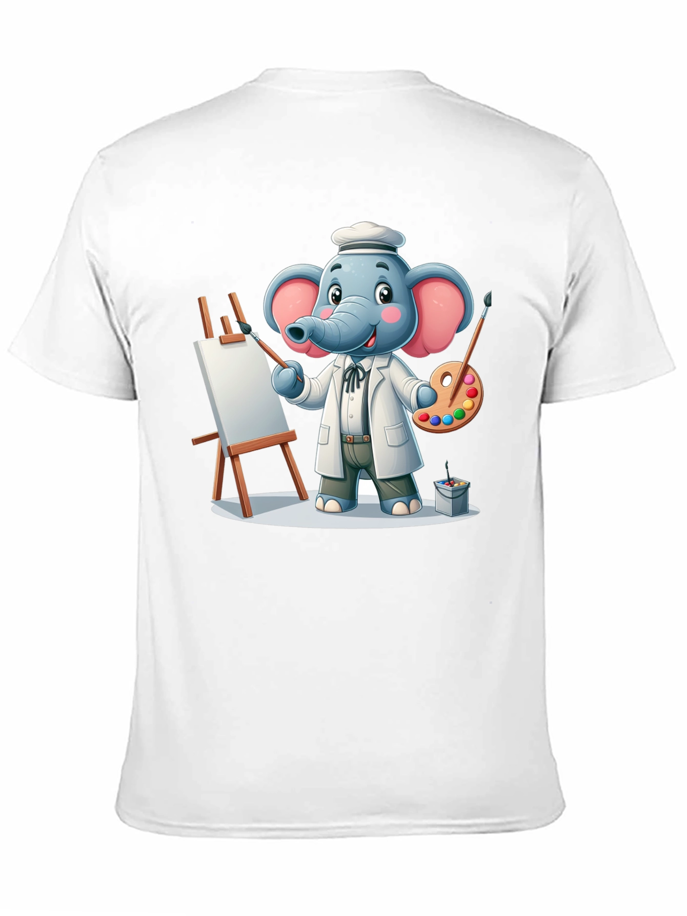 Elephant Artist T-Shirt - Whimsical Graphic Tee