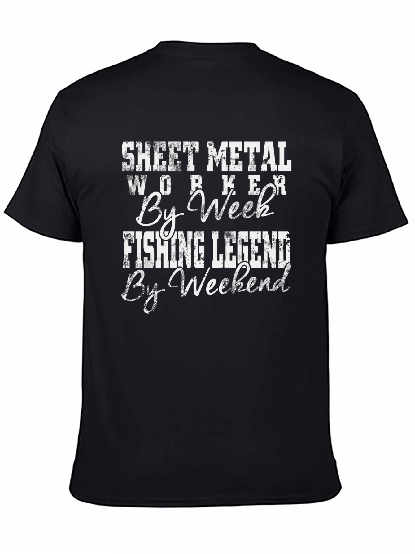Sheet Metal Worker Fishing Legend Graphic T-Shirt