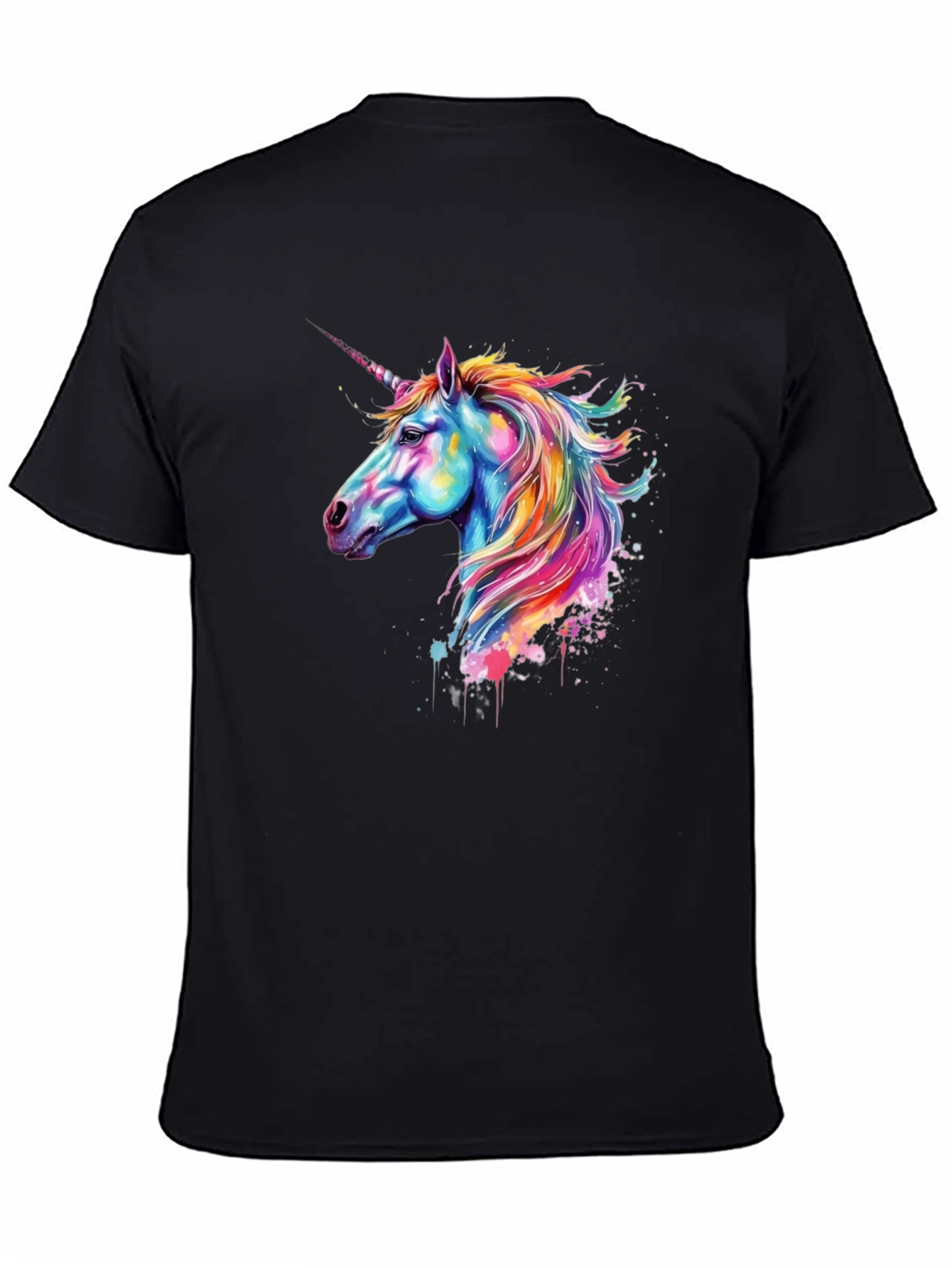 Unicorn Graphic Black T-Shirt