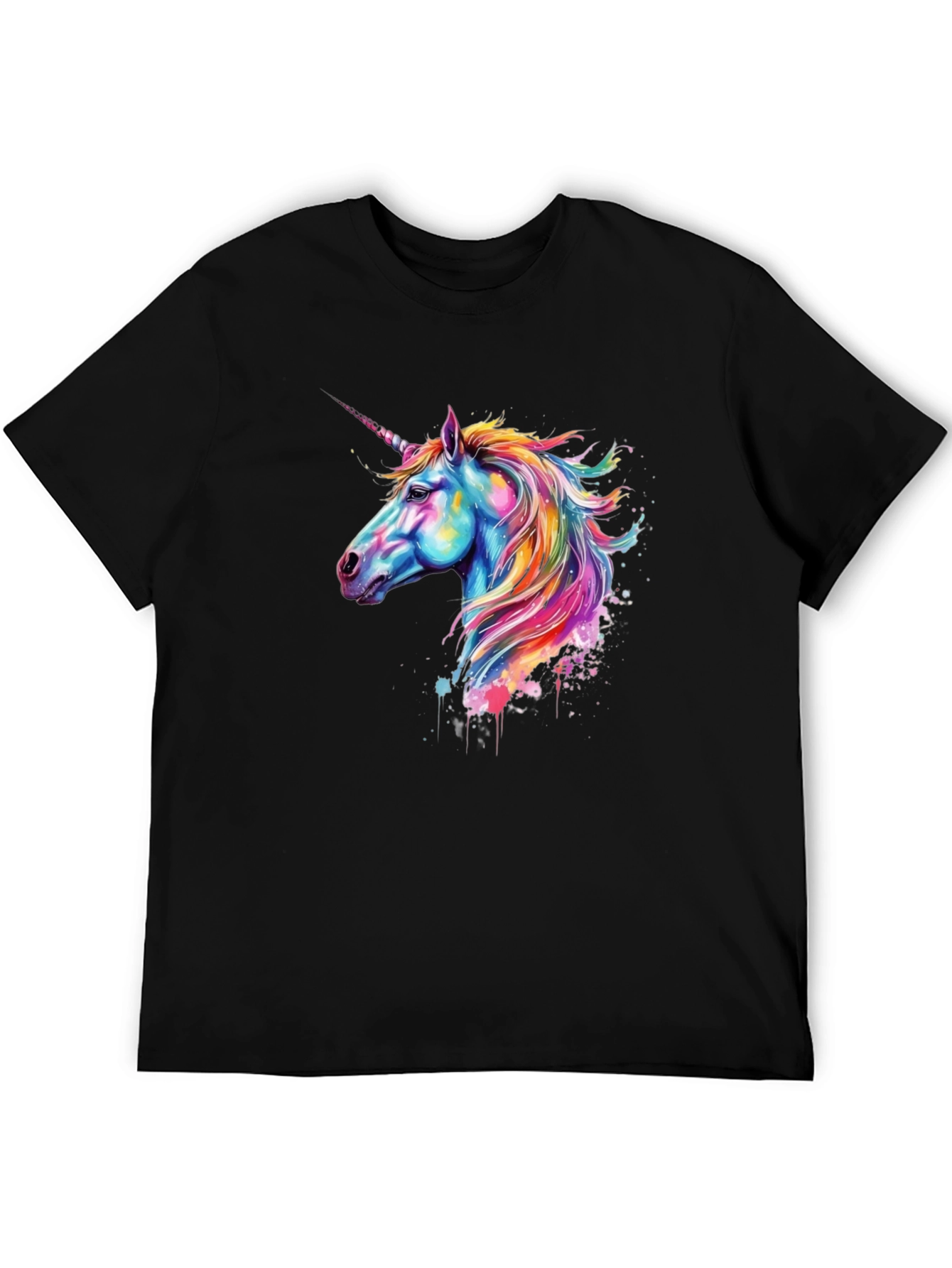 Unicorn Graphic Black T-Shirt