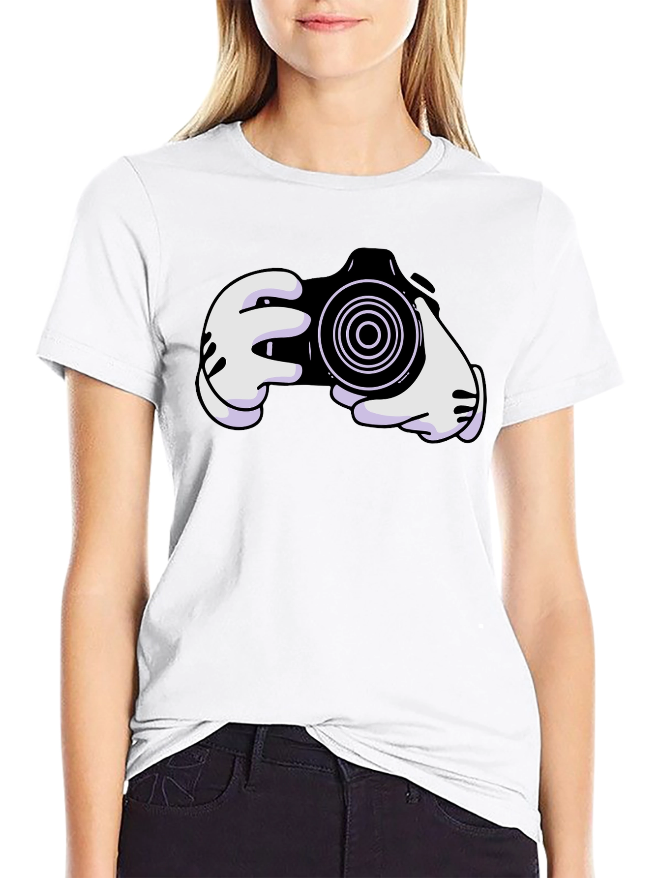 Cartoon Camera Graphic Tee - Unisex