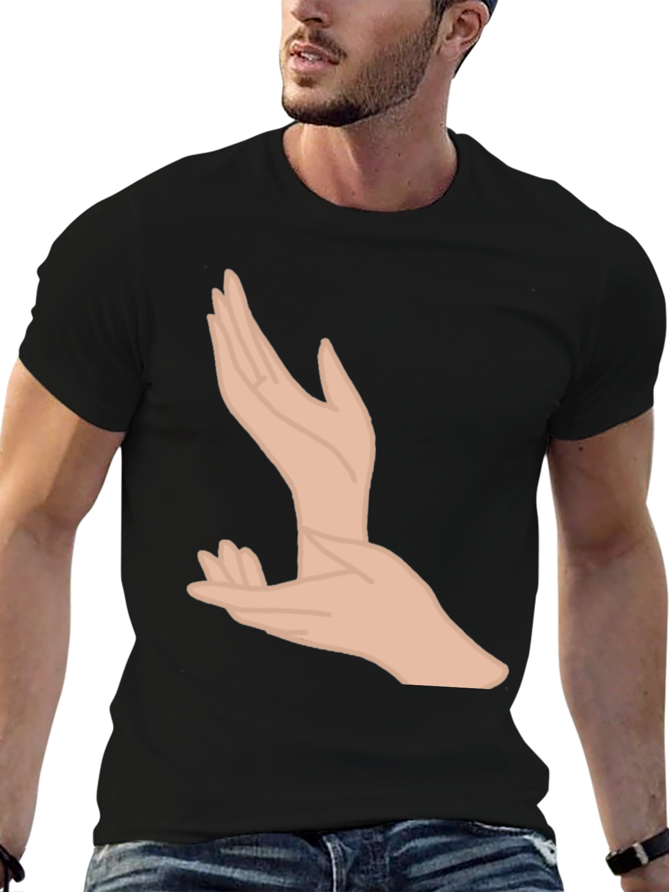 Hands Graphic Black T-Shirt