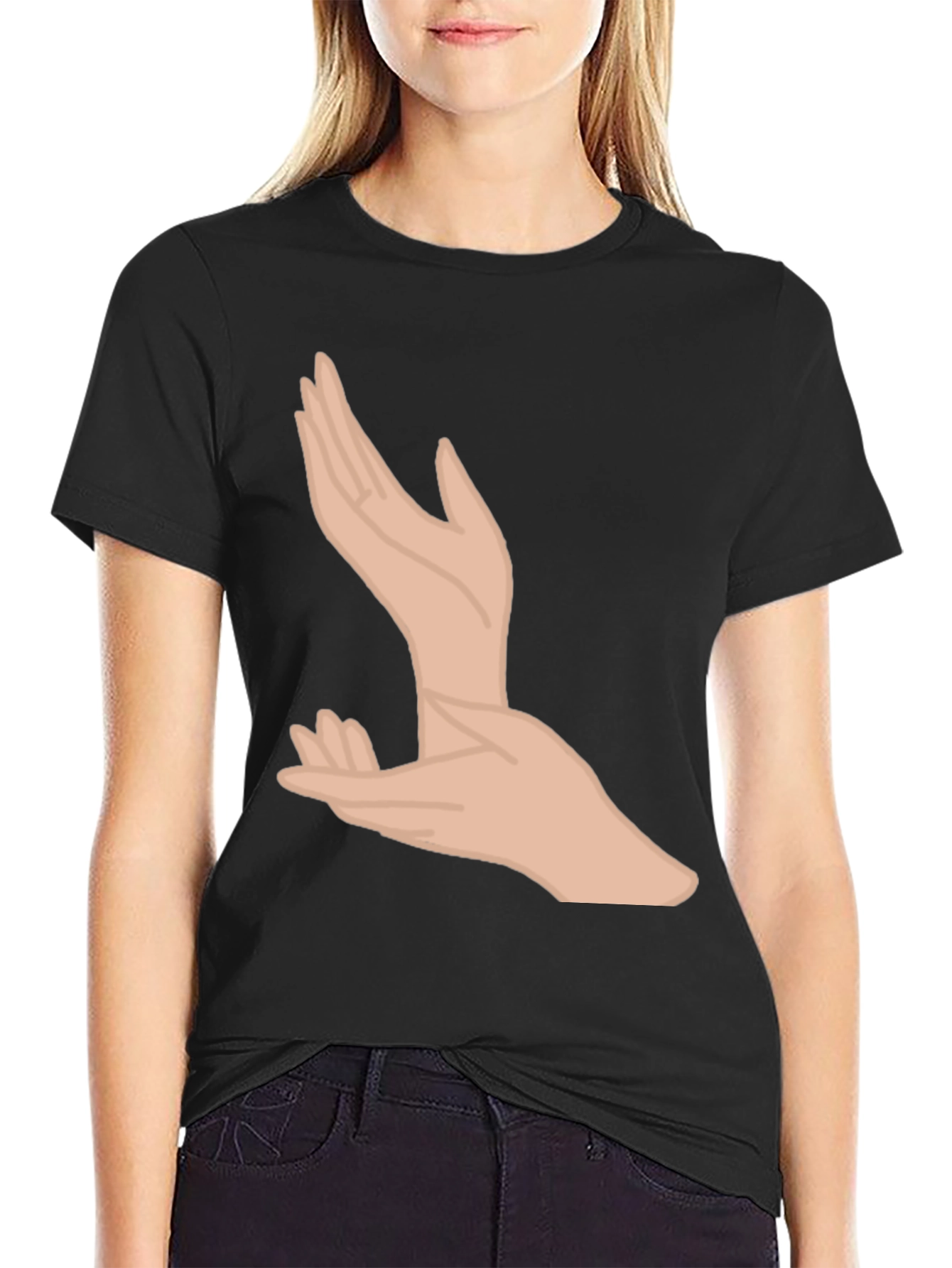 Hands Graphic Black T-Shirt