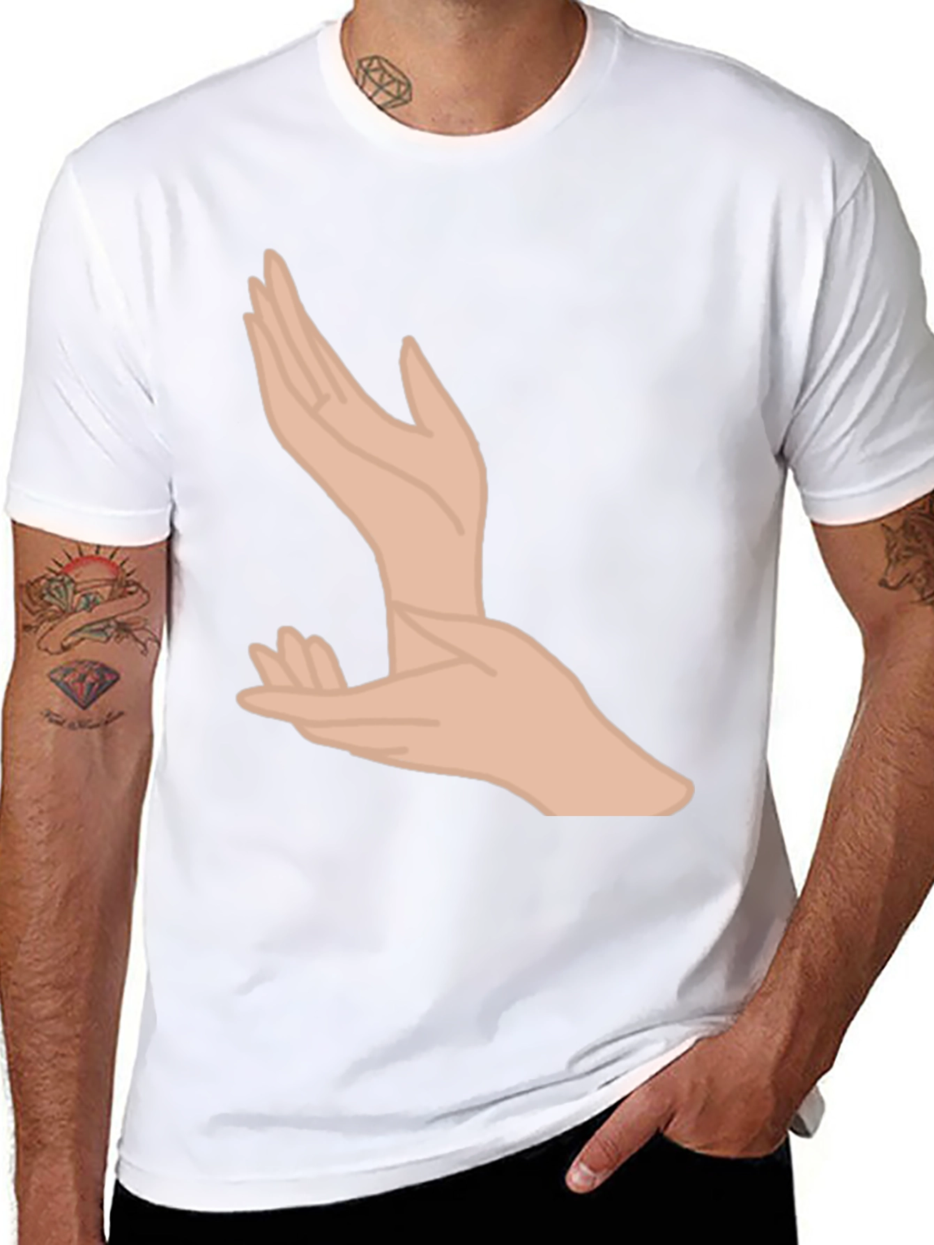 Hands Graphic Black T-Shirt