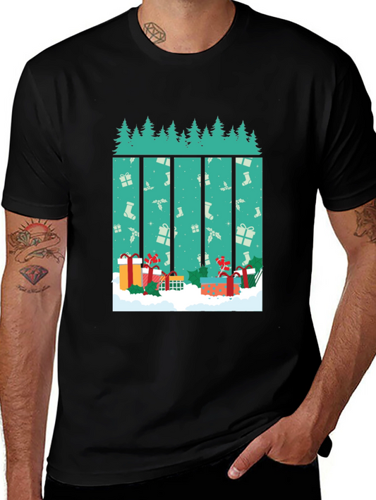 Festive Christmas Tree & Presents T-Shirt