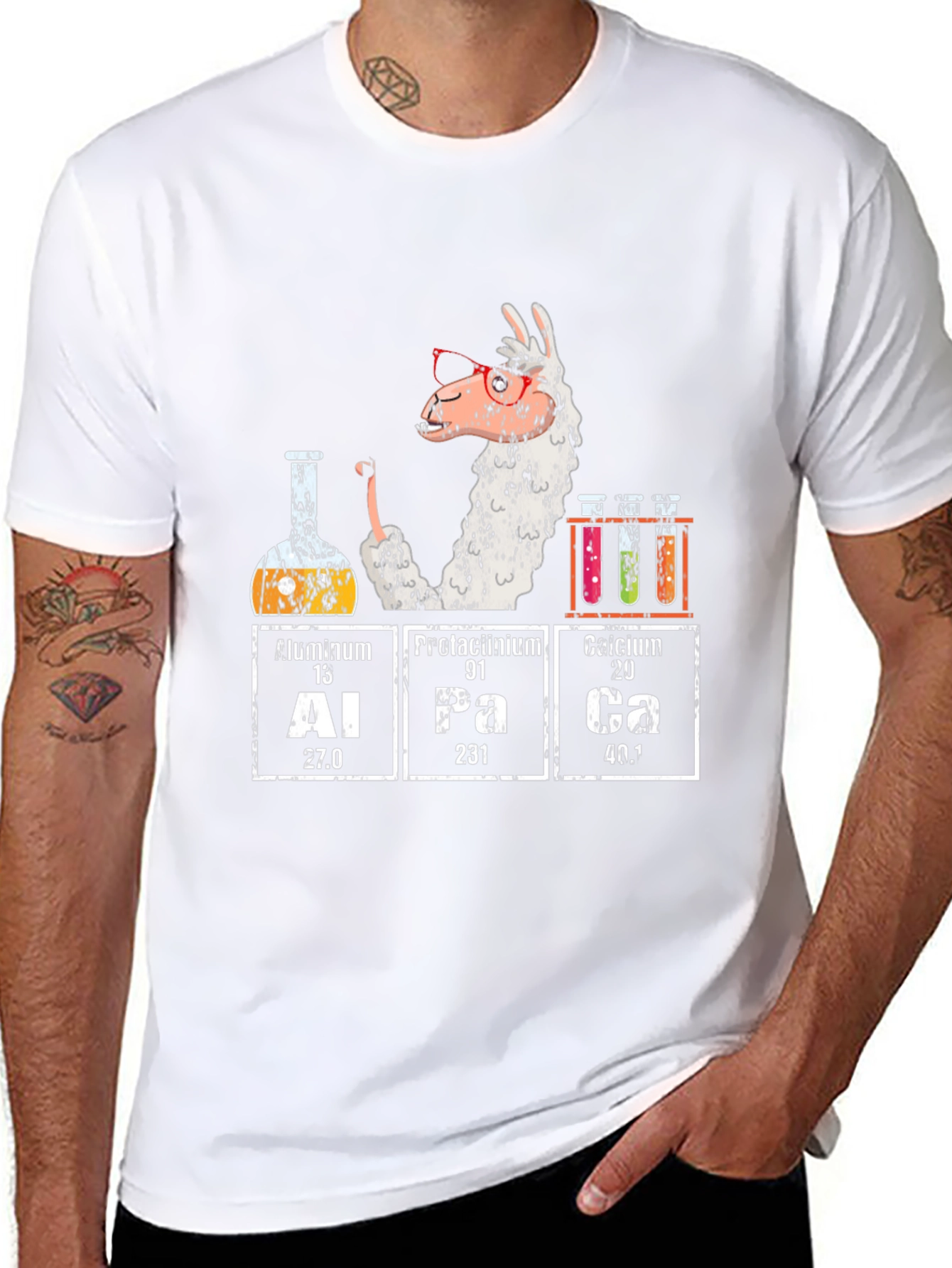 Alpaca Periodic Table T-Shirt Funny Science Tee