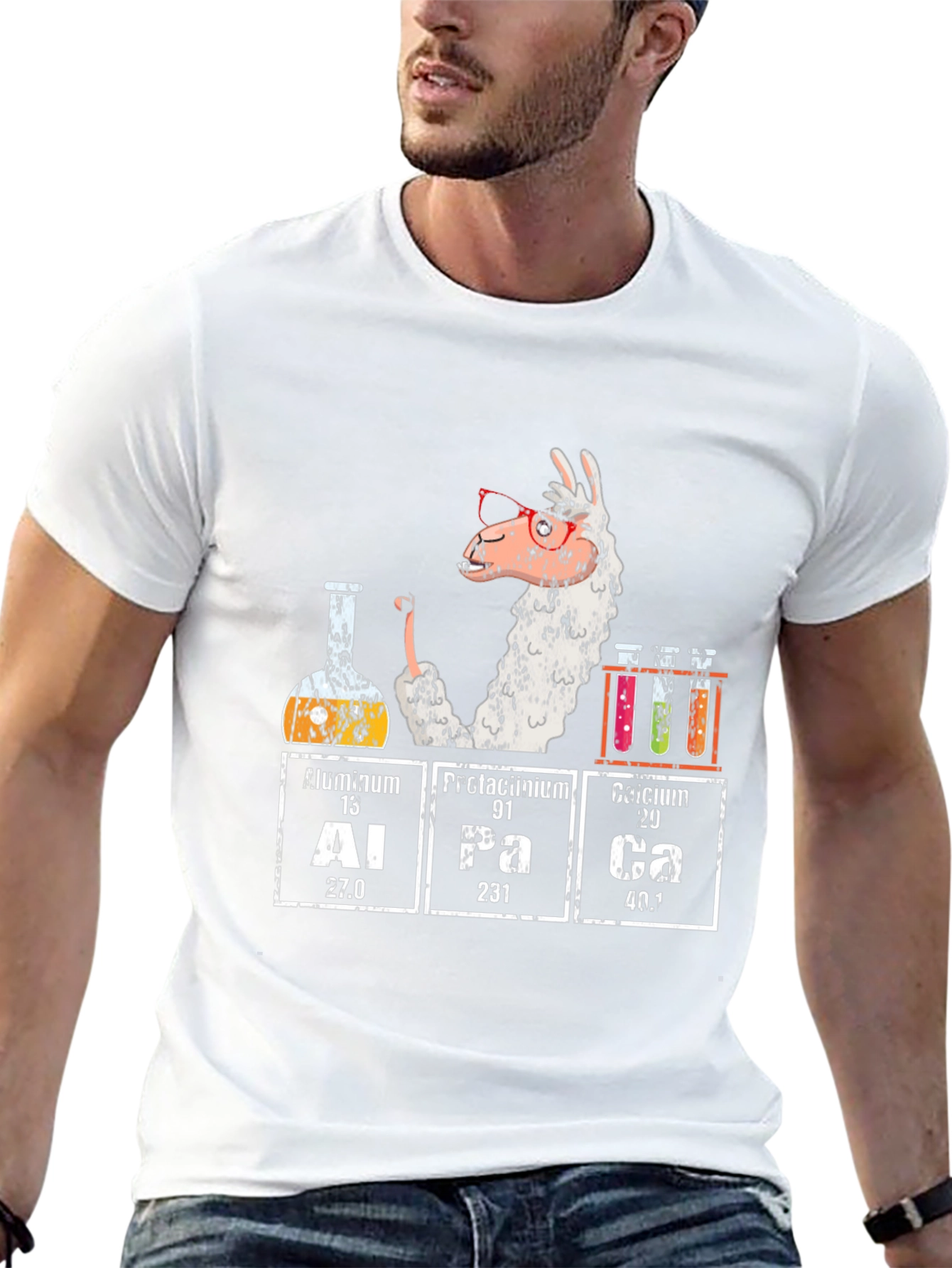 Alpaca Periodic Table T-Shirt Funny Science Tee