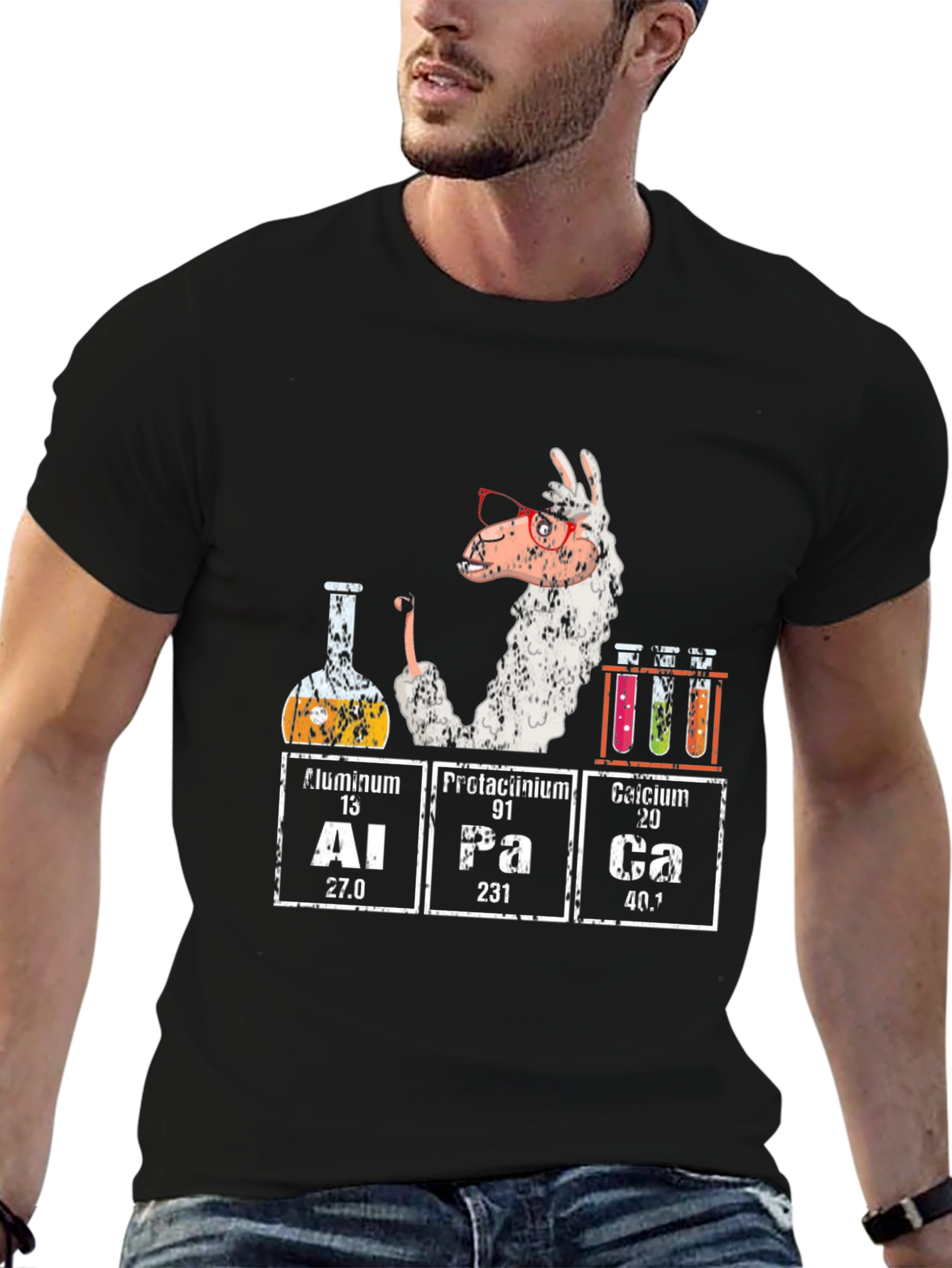 Alpaca Periodic Table T-Shirt Funny Science Tee