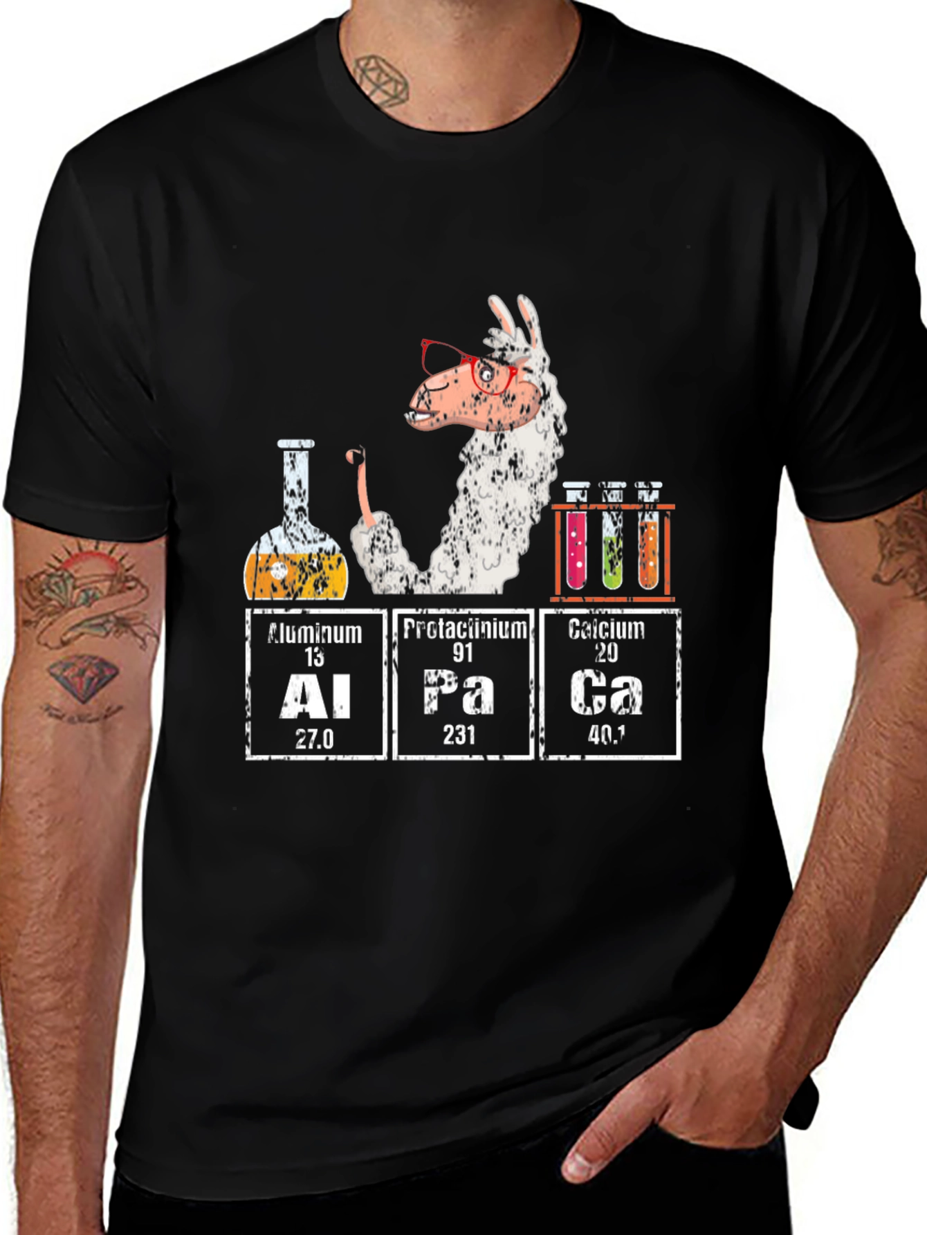 Alpaca Periodic Table T-Shirt Funny Science Tee