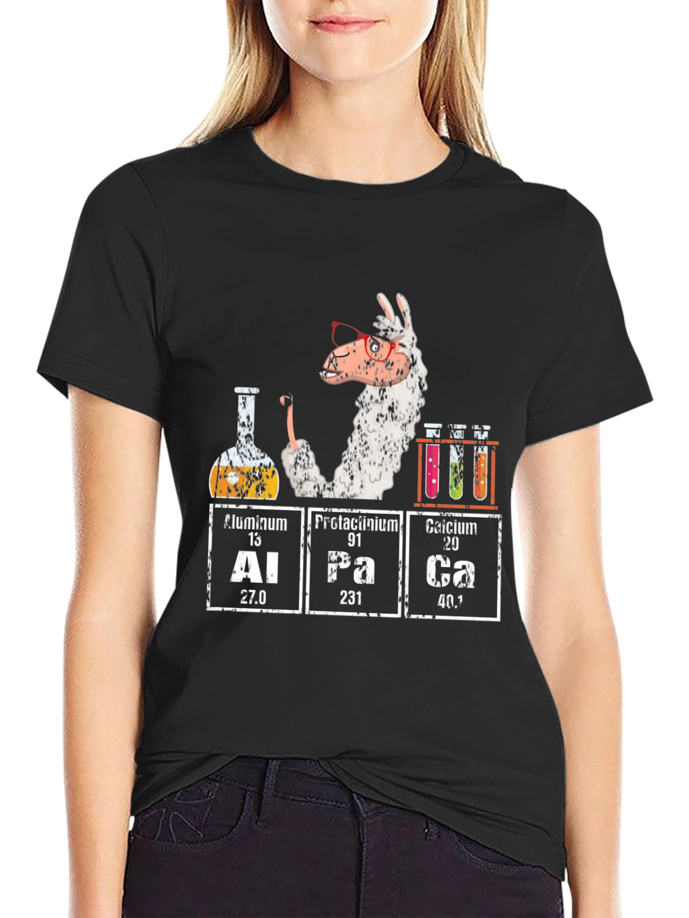 Alpaca Periodic Table T-Shirt Funny Science Tee