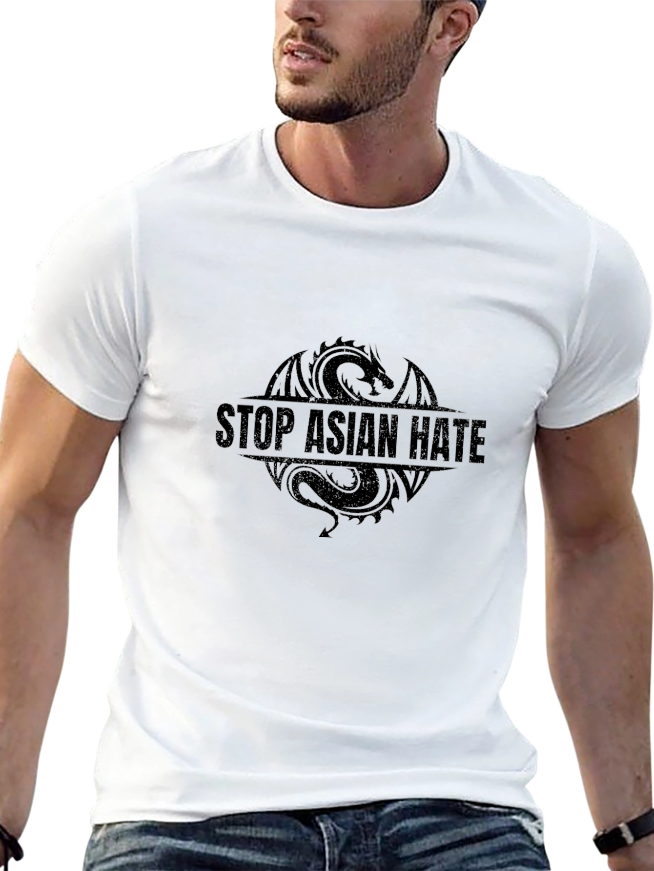 Stop Asian Hate Dragon Graphic Tee