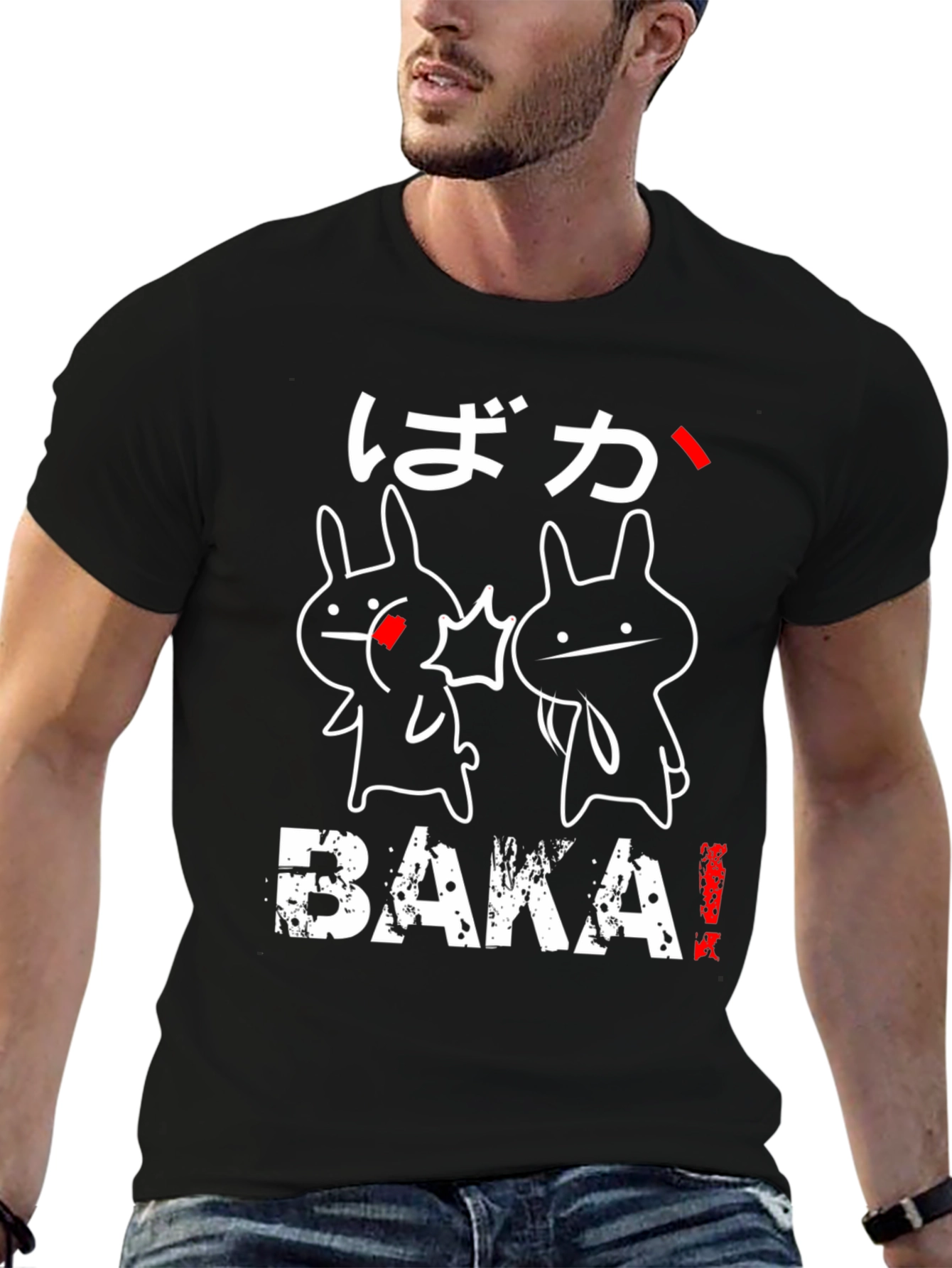 Baka T-Shirt Anime Manga Bunny Design