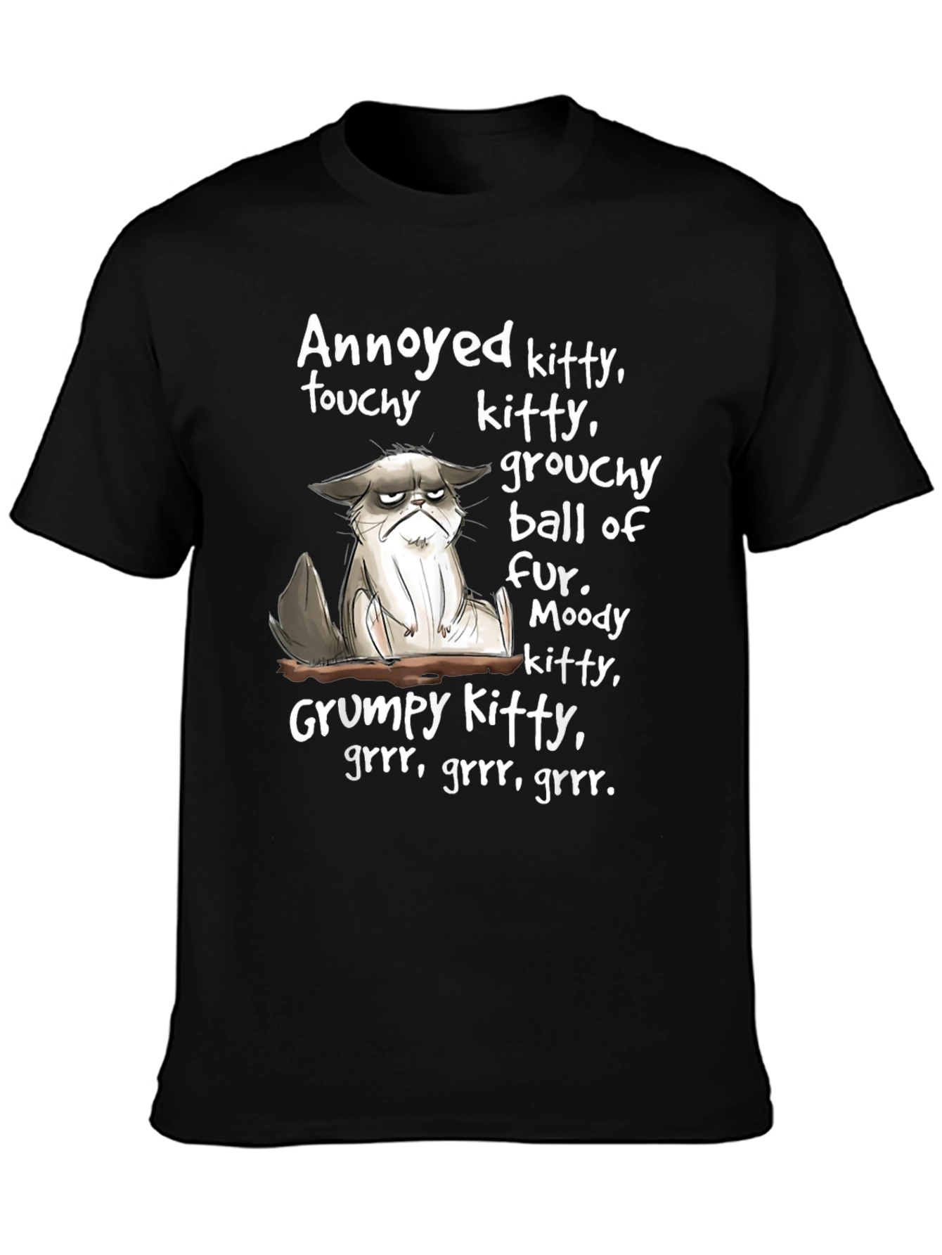 Grumpy Kitty T-Shirt - Funny Graphic Tee