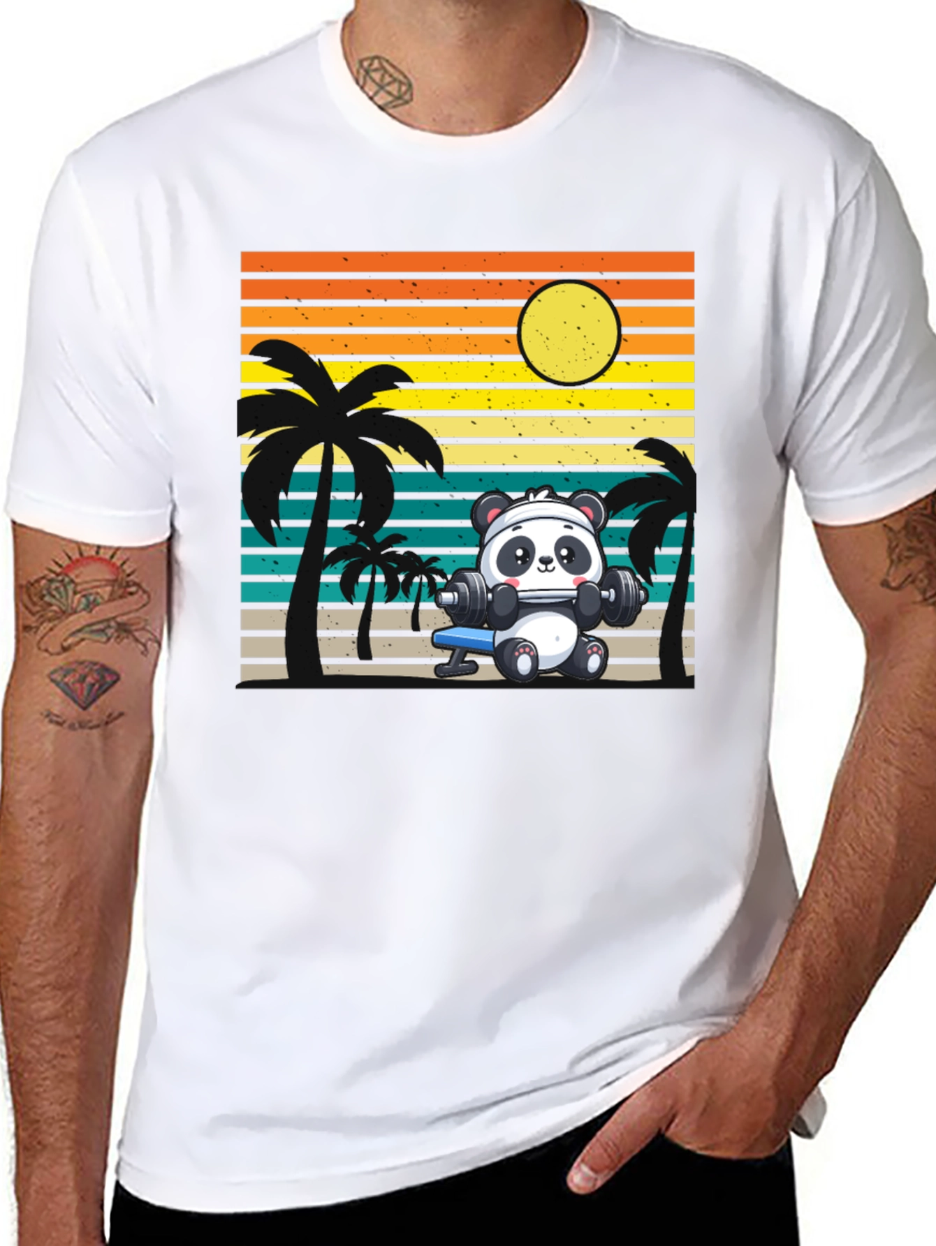 Panda Workout Graphic Tee
