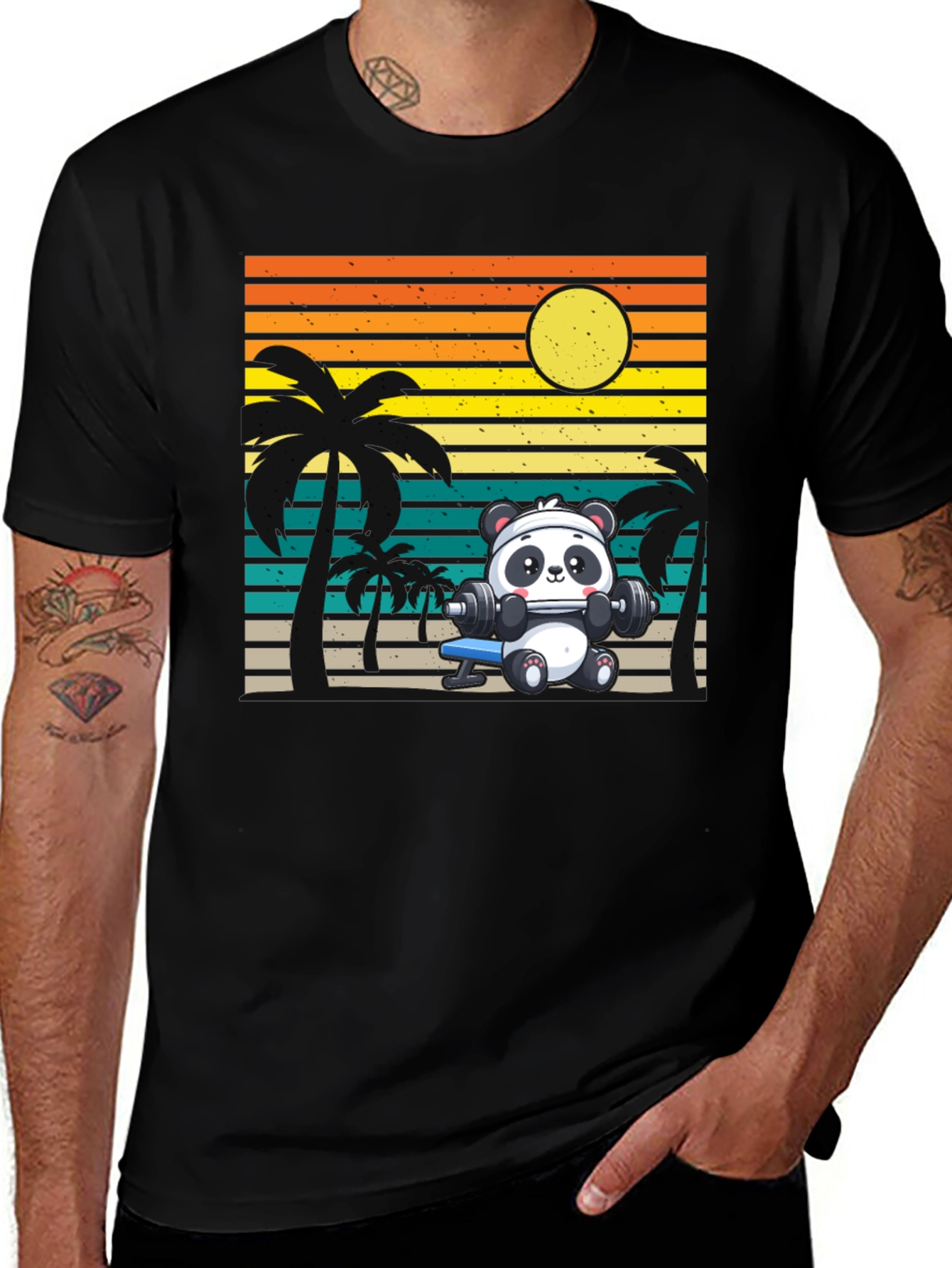 Panda Workout Graphic Tee